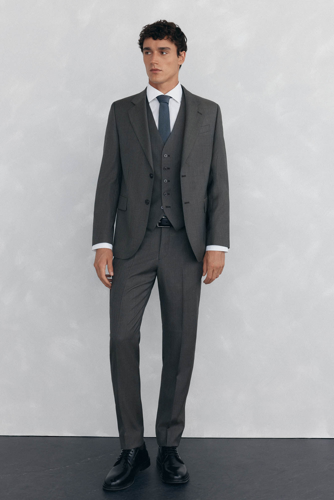 Pedro del Hierro Slim fit non-iron + stain-resistant structured dress shirt White