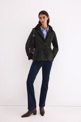 Pedro del Hierro Waxed hooded parka Green