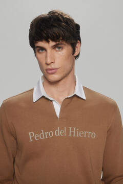 Pedro del Hierro Logo rugby shirt Brown