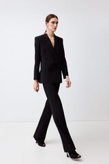 Pedro del Hierro Straight tailored trousers Black