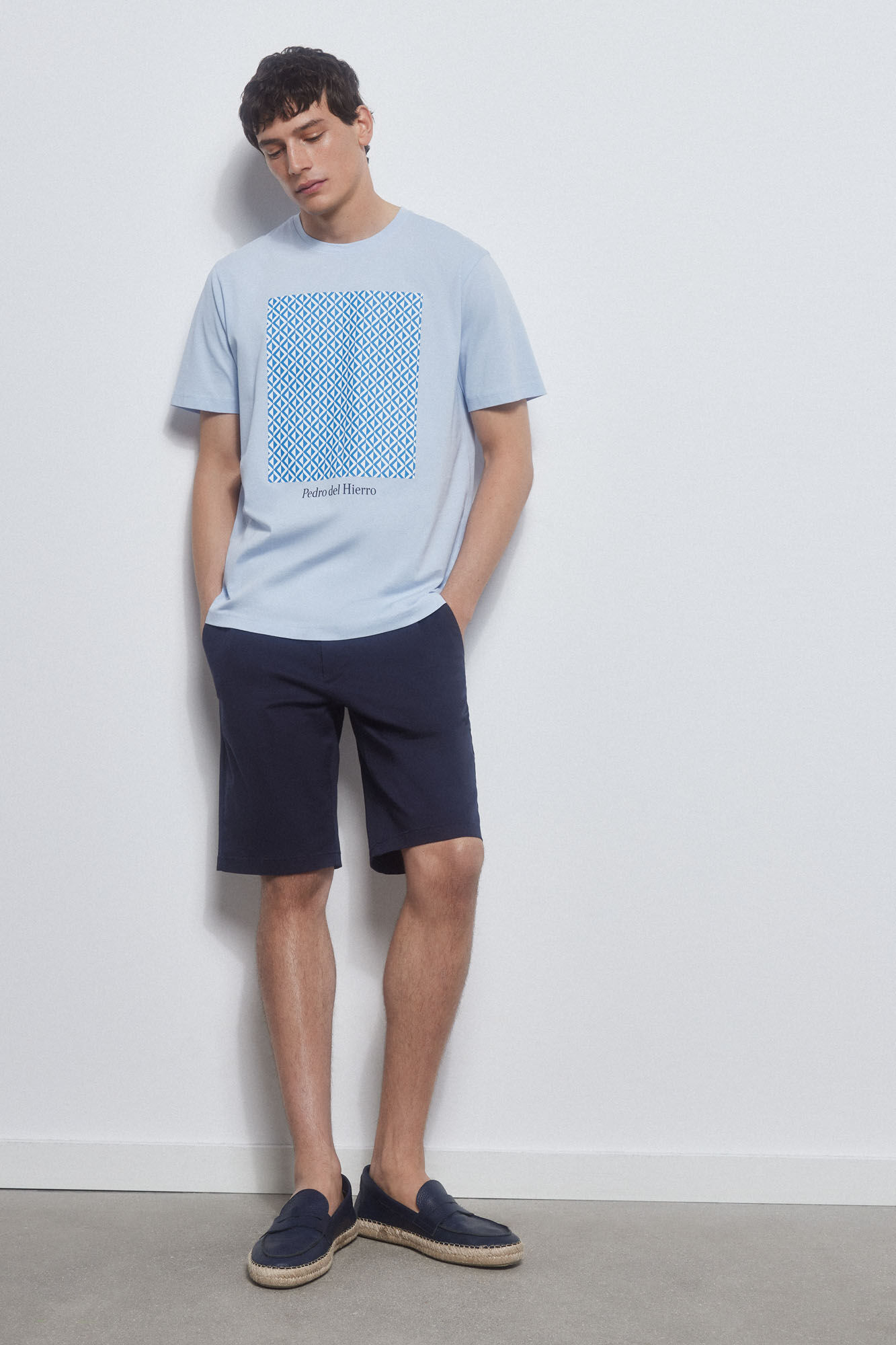Pedro del Hierro Printed T-shirt Blue