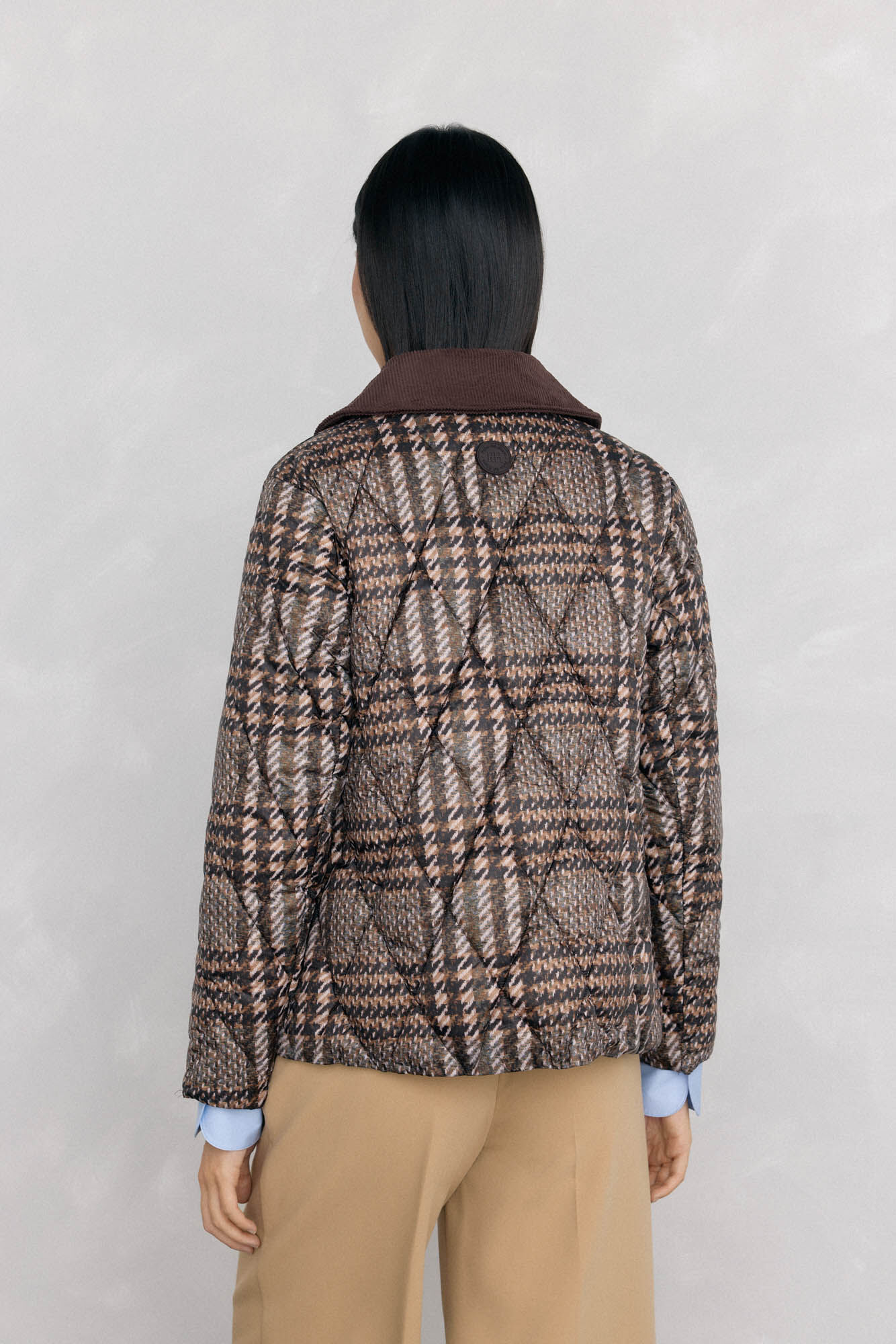 Pedro del Hierro estampado curta ultraleve Marrom