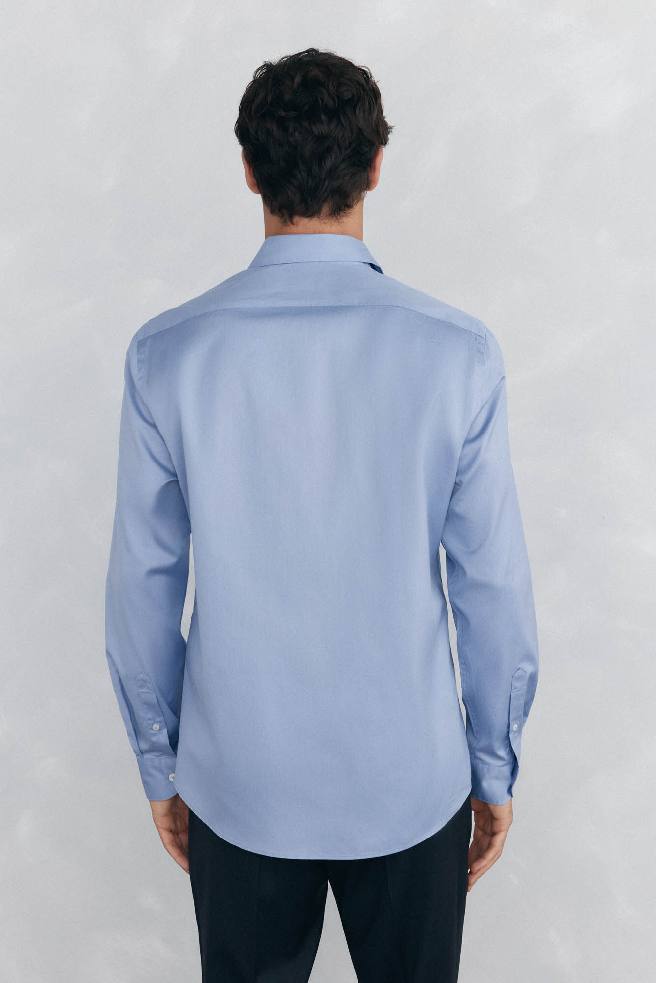 Pedro del Hierro Plain twill shirt, easy iron + anti-odor, slim fit Blue