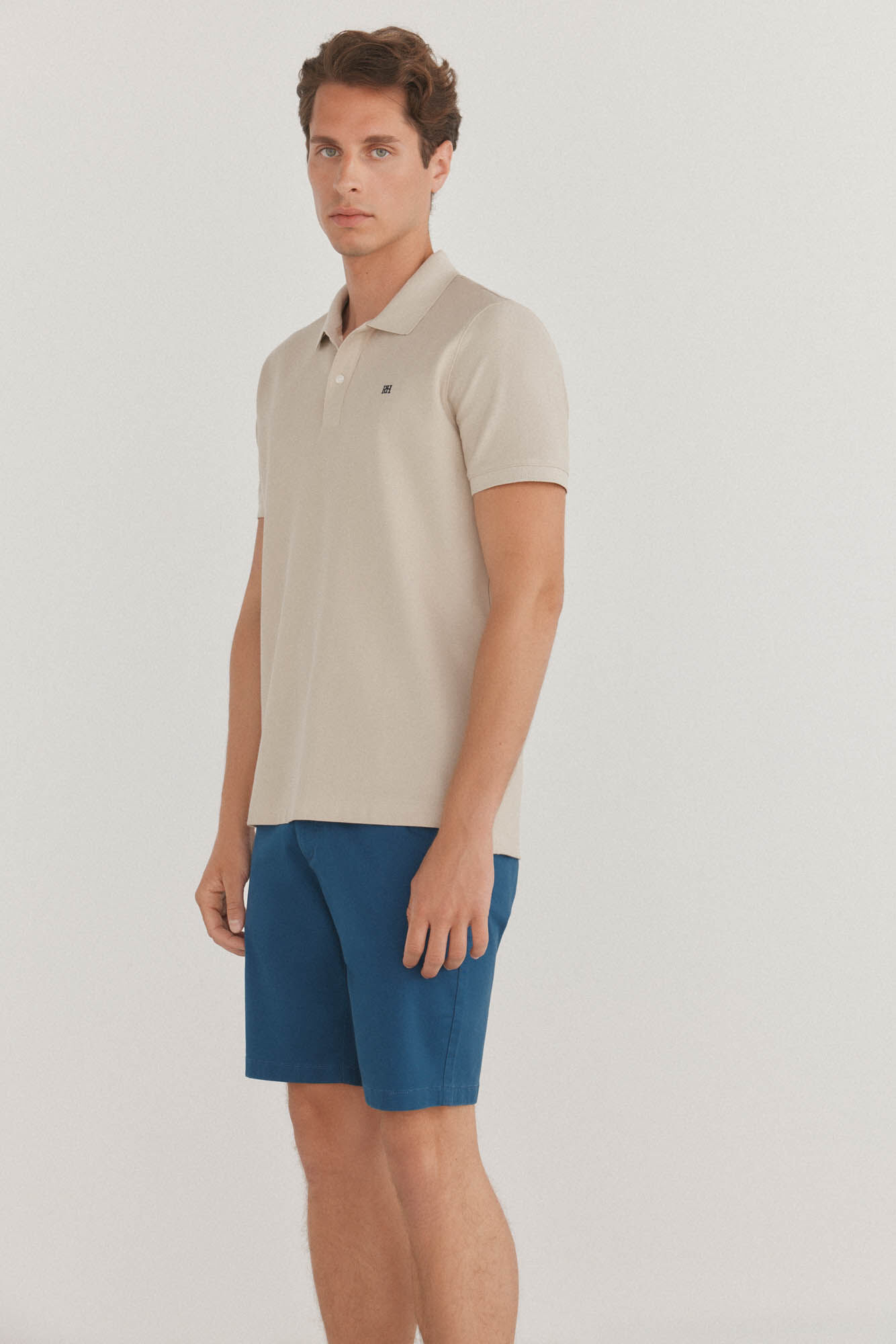 Pedro del Hierro Polo b&aacute;sico slim Beige