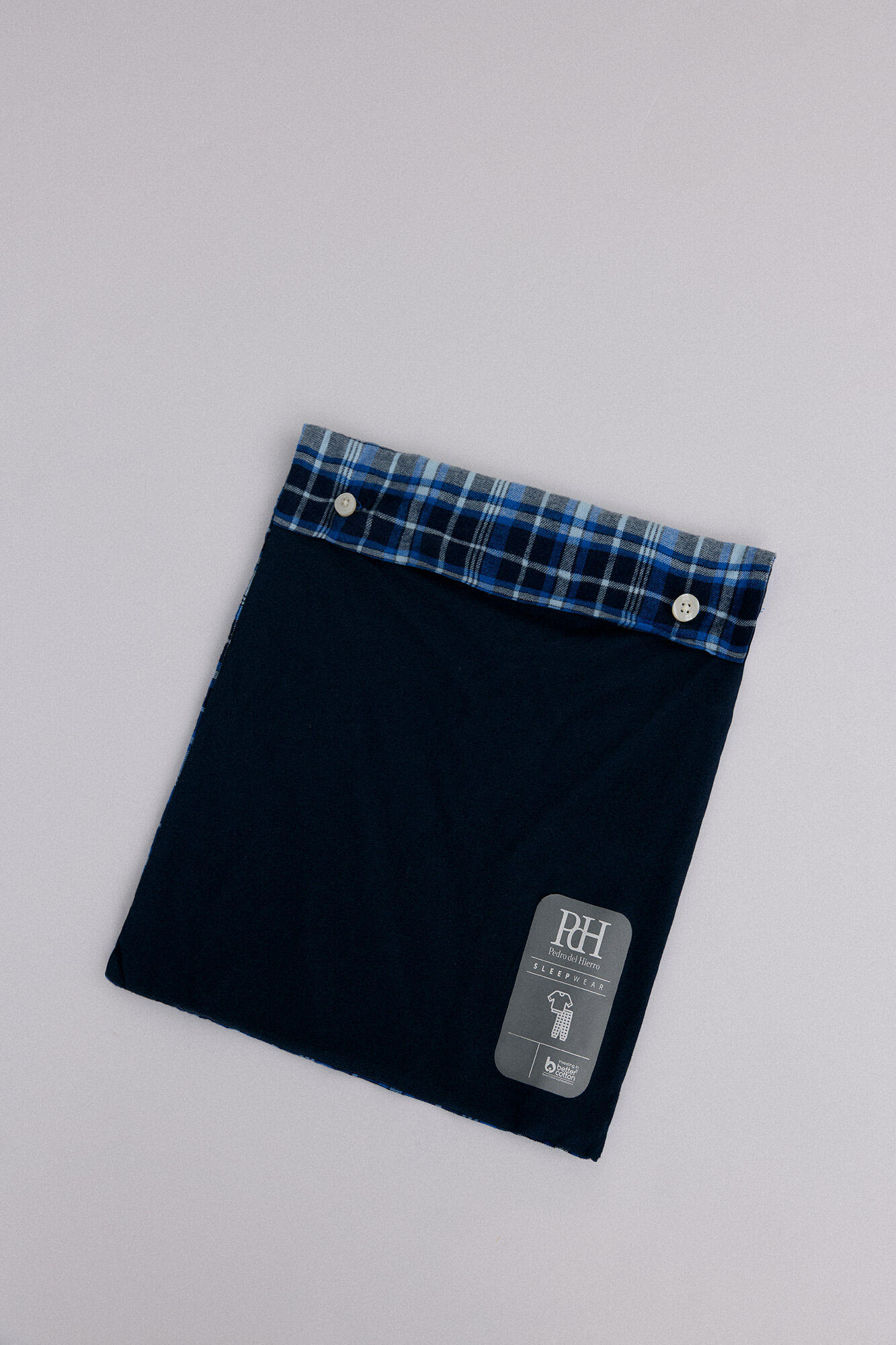 Pedro del Hierro Set de pijama punto y tela Azul