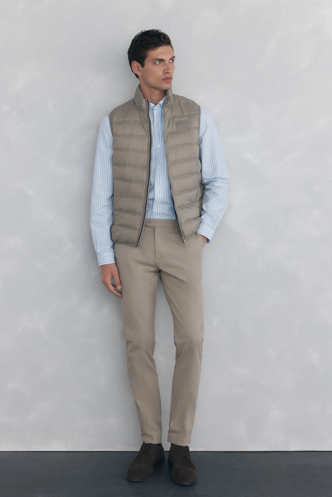 Pedro del Hierro Ultralight gilet  Beige