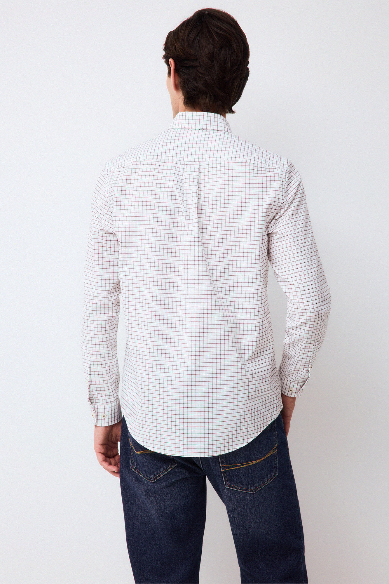 Pedro del Hierro Plaid shirt Brown