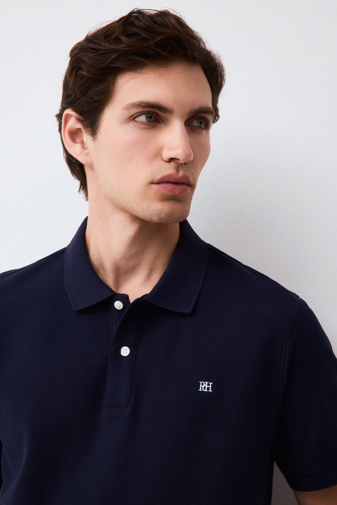 Pedro del Hierro Piqu&eacute; slim fit polo shirt Blue