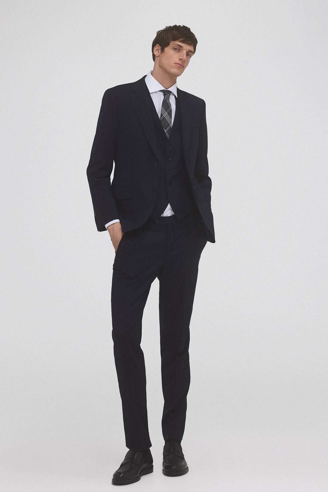 Pedro del Hierro Tailored vest Blue