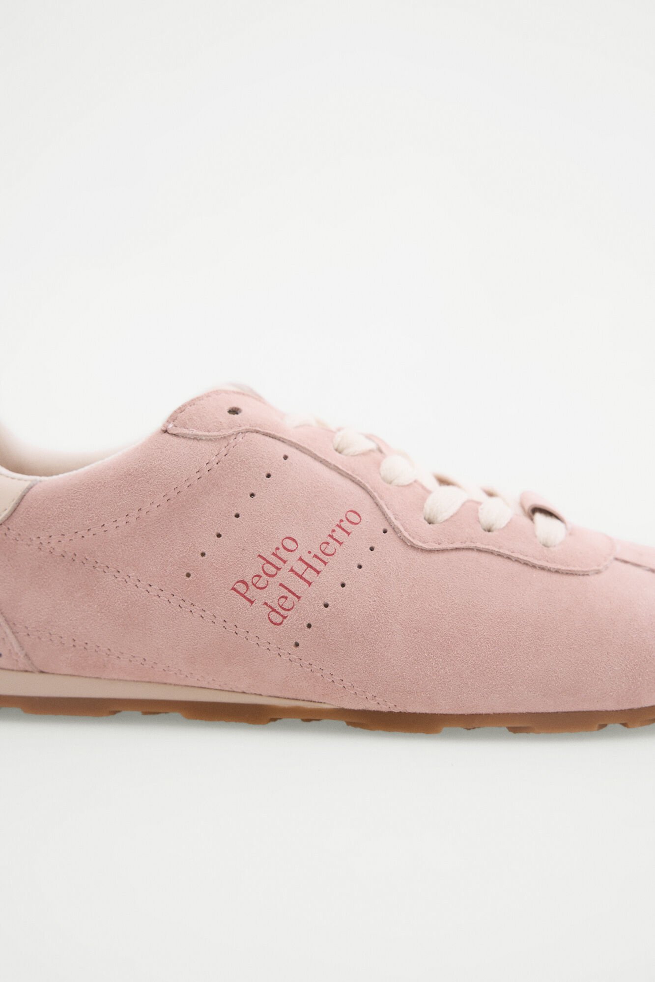Pedro del Hierro Soft suede sneaker Pink