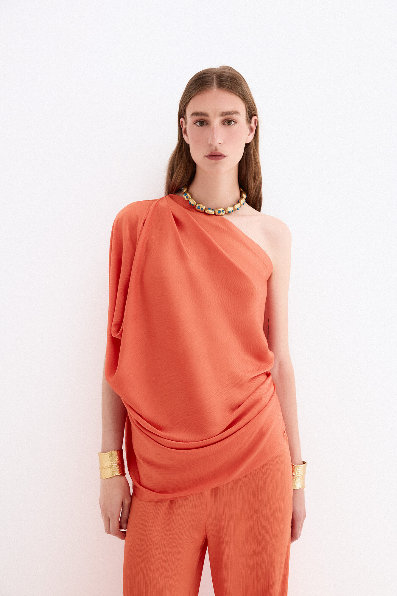 Pedro del Hierro Asymmetric runway top Orange