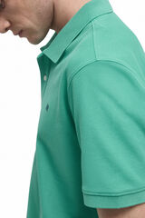 Pedro del Hierro Polo básico slim con logo bordado Verde