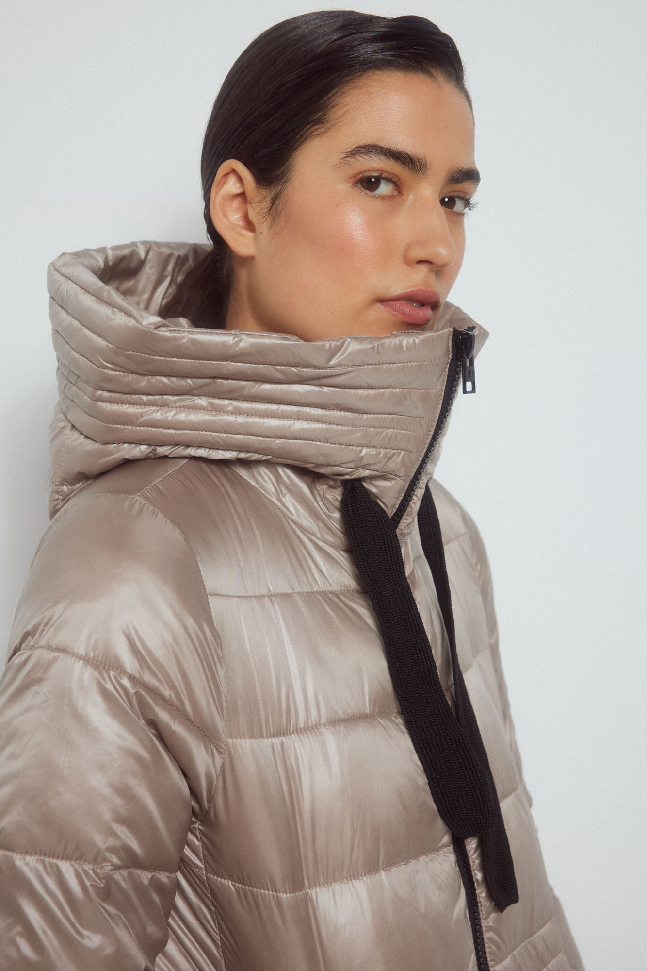 Pedro del Hierro Parka tecnica contrastes Beige