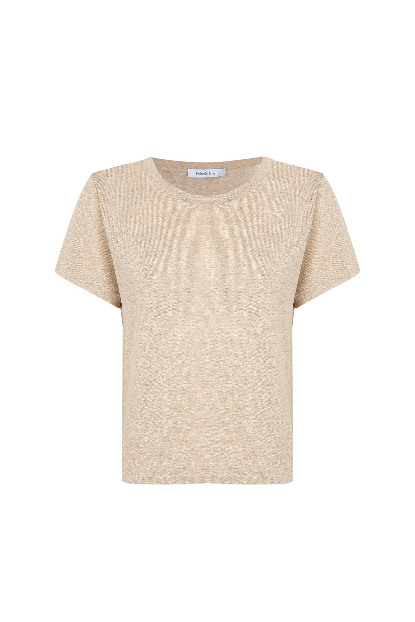 Pedro del Hierro Lurex knit top Ecru