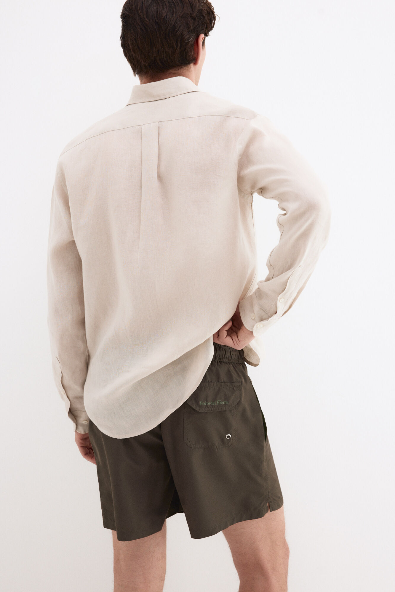 Pedro del Hierro Fato de banho liso b&aacute;sico