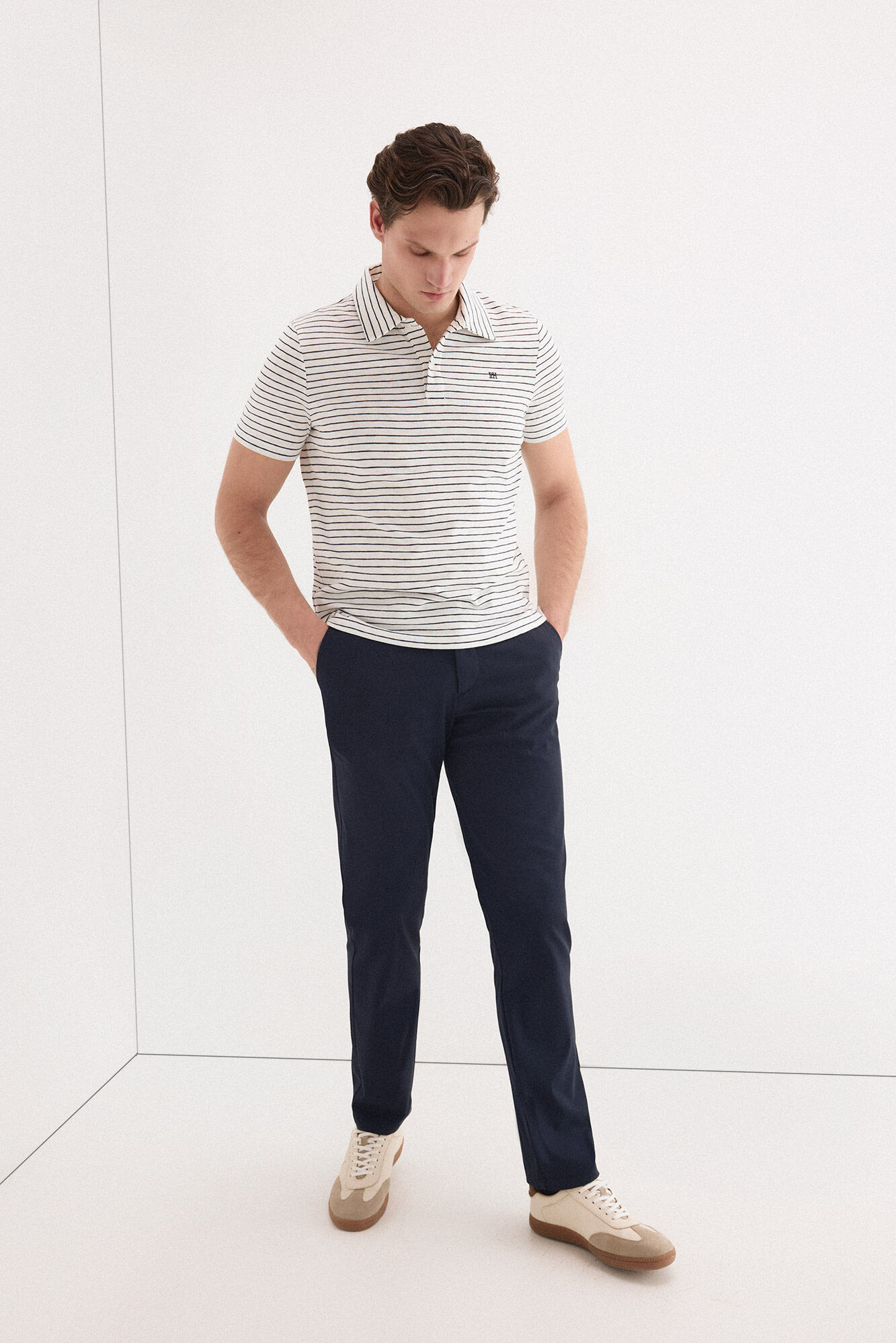 Pedro del Hierro Regular fit dobby structure trousers