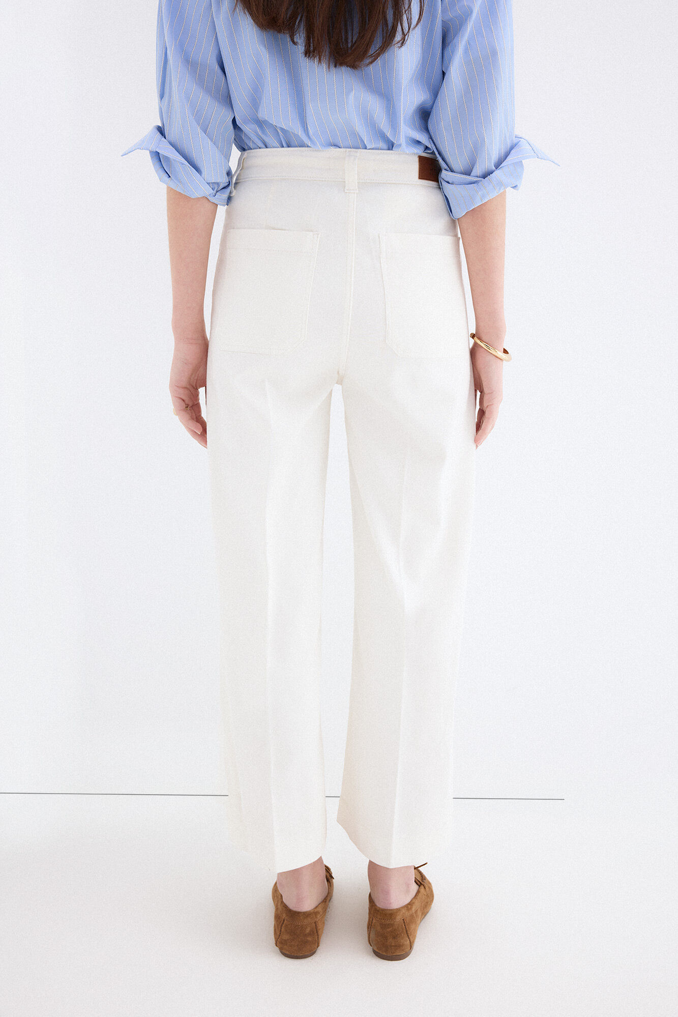 Pedro del Hierro Wide flare jeans Ecru