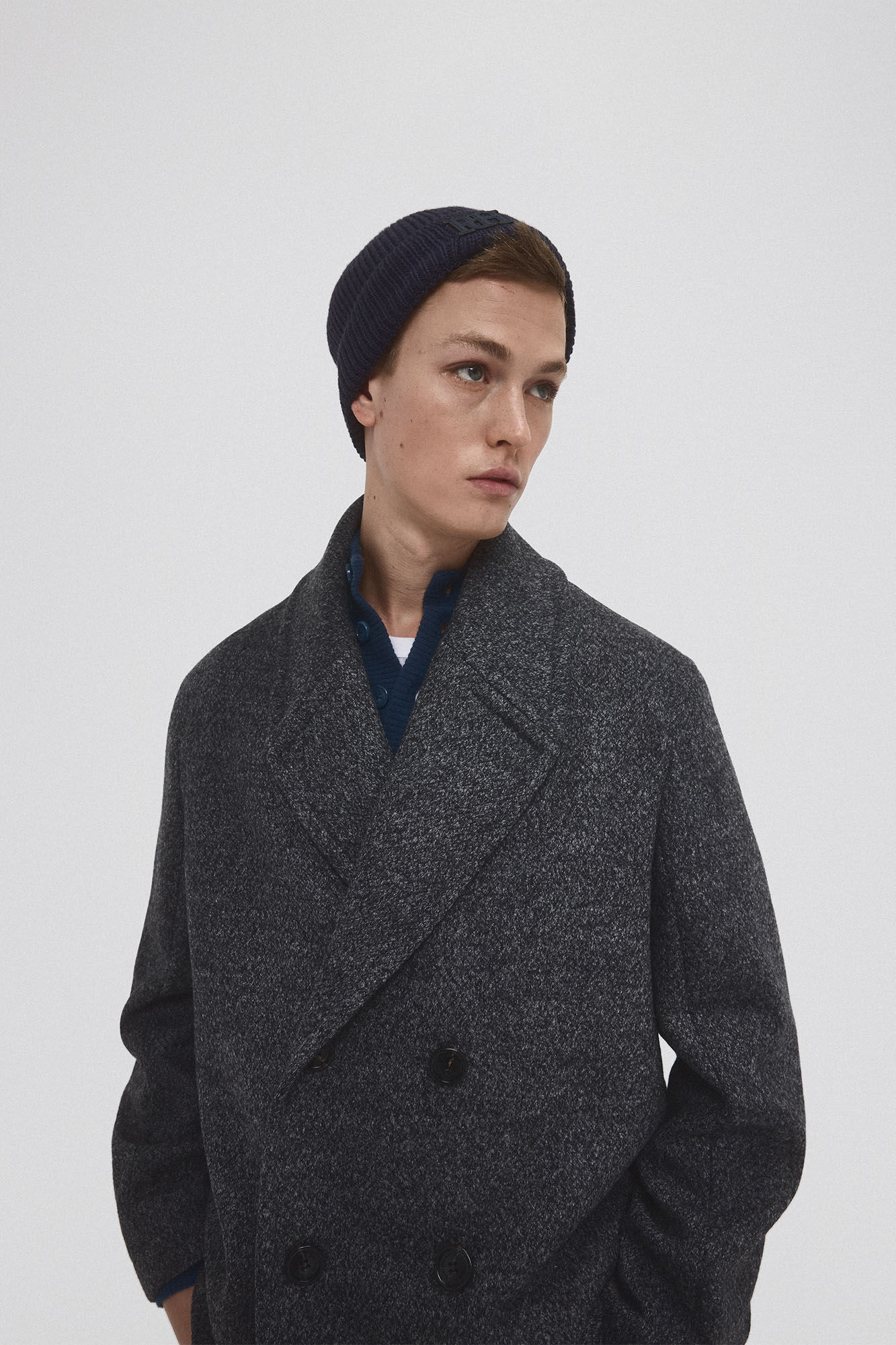 Pedro del Hierro Double-breasted donkey jacket Grey