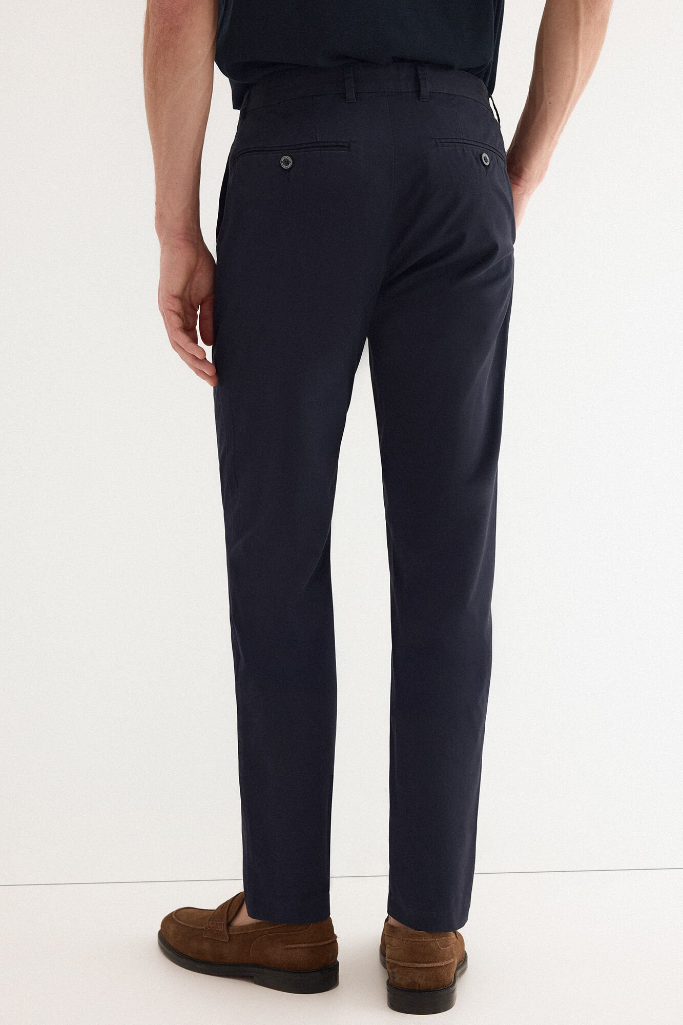 Pedro del Hierro Structured slim fit chinos Blue