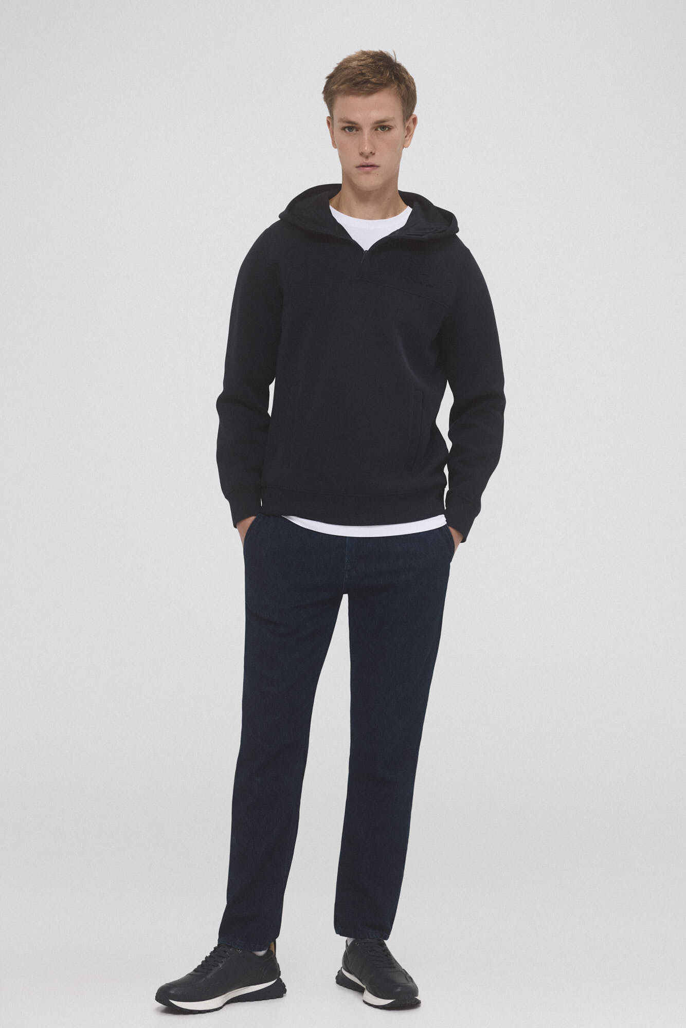 Pedro del Hierro Sudadera con capucha tejido t&eacute;cnico Azul