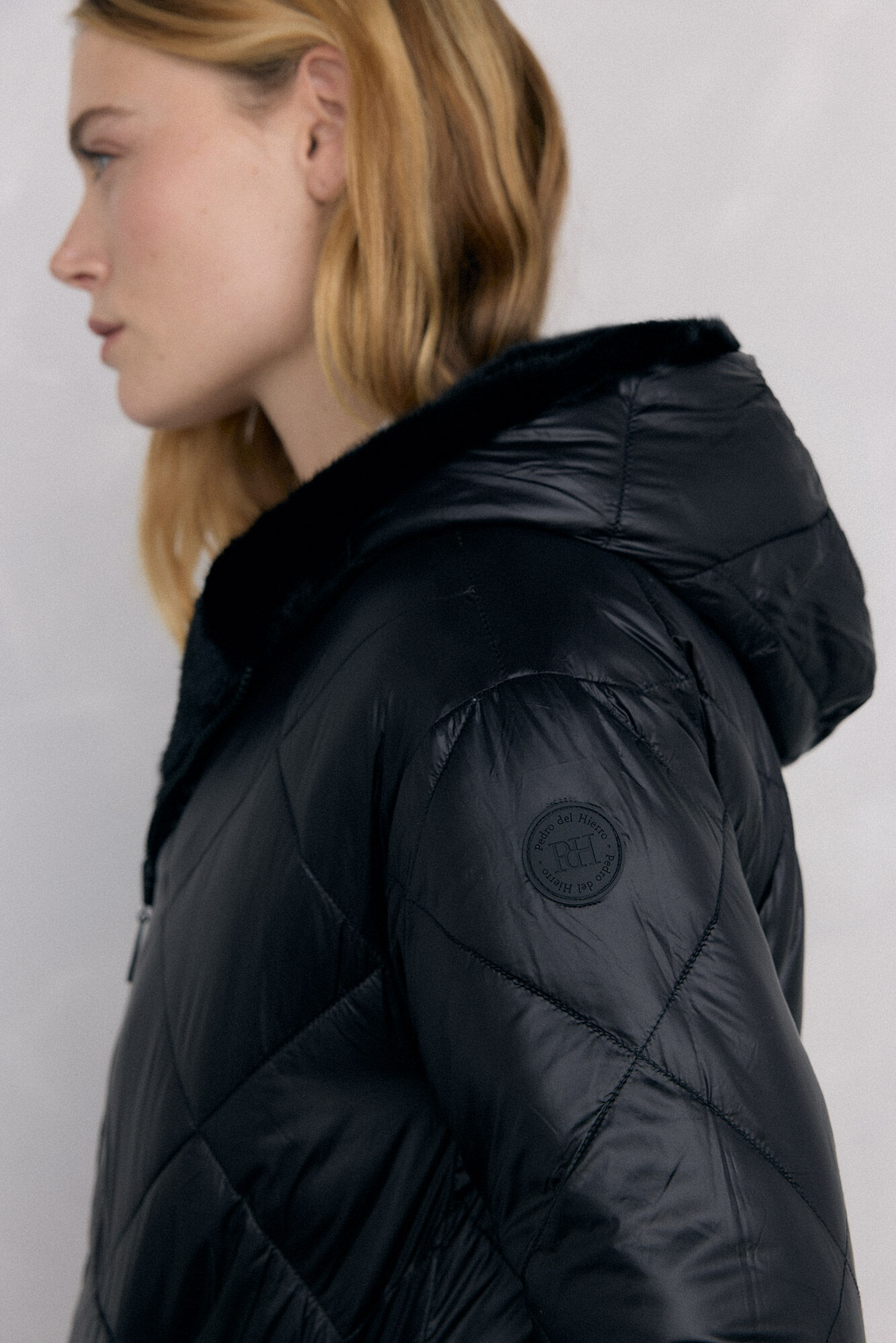 Pedro del Hierro Parka de pele revers&iacute;vel Preto