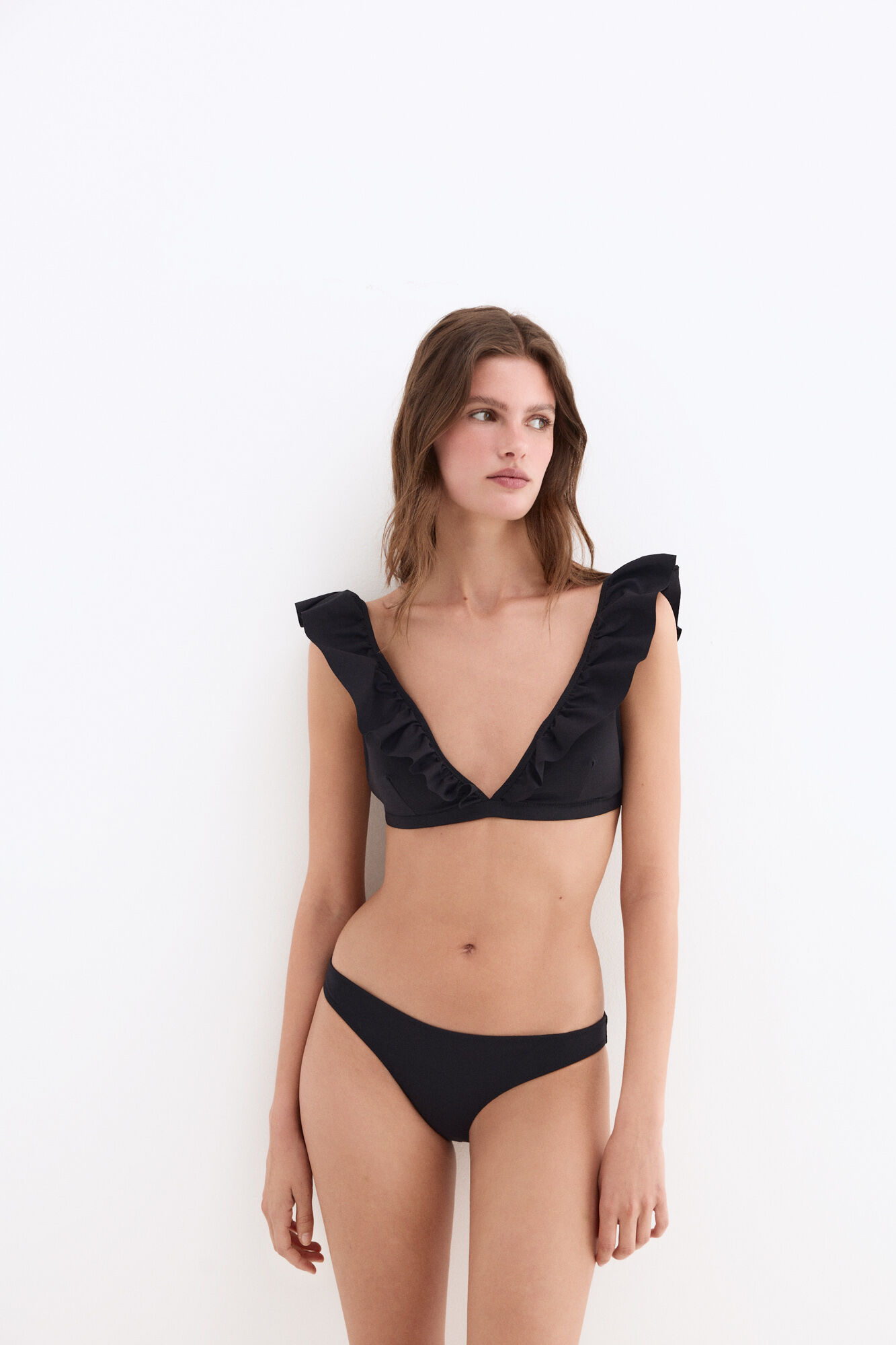 Pedro del Hierro Bikini con volantes Negro