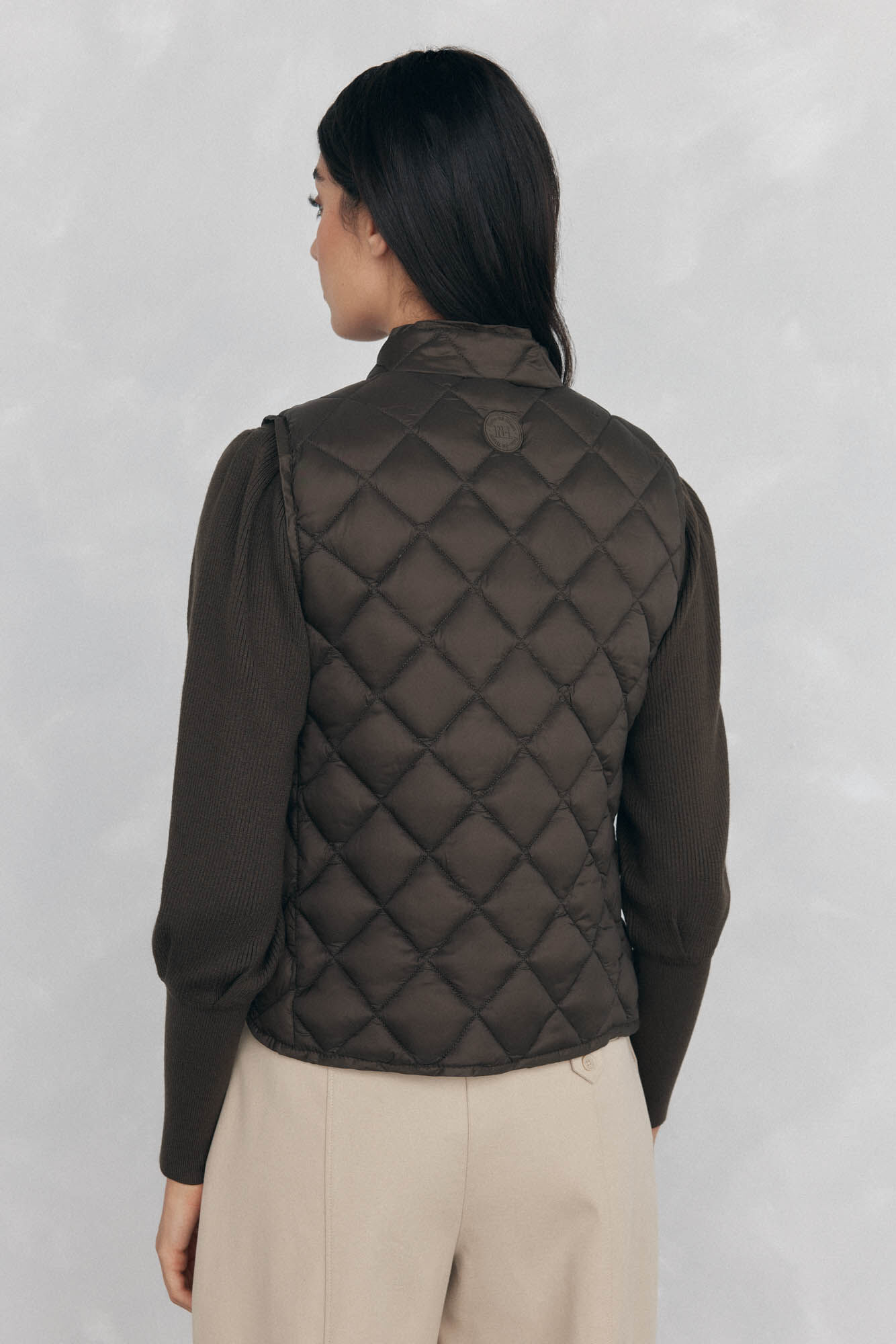 Pedro del Hierro Quilted gilet Green