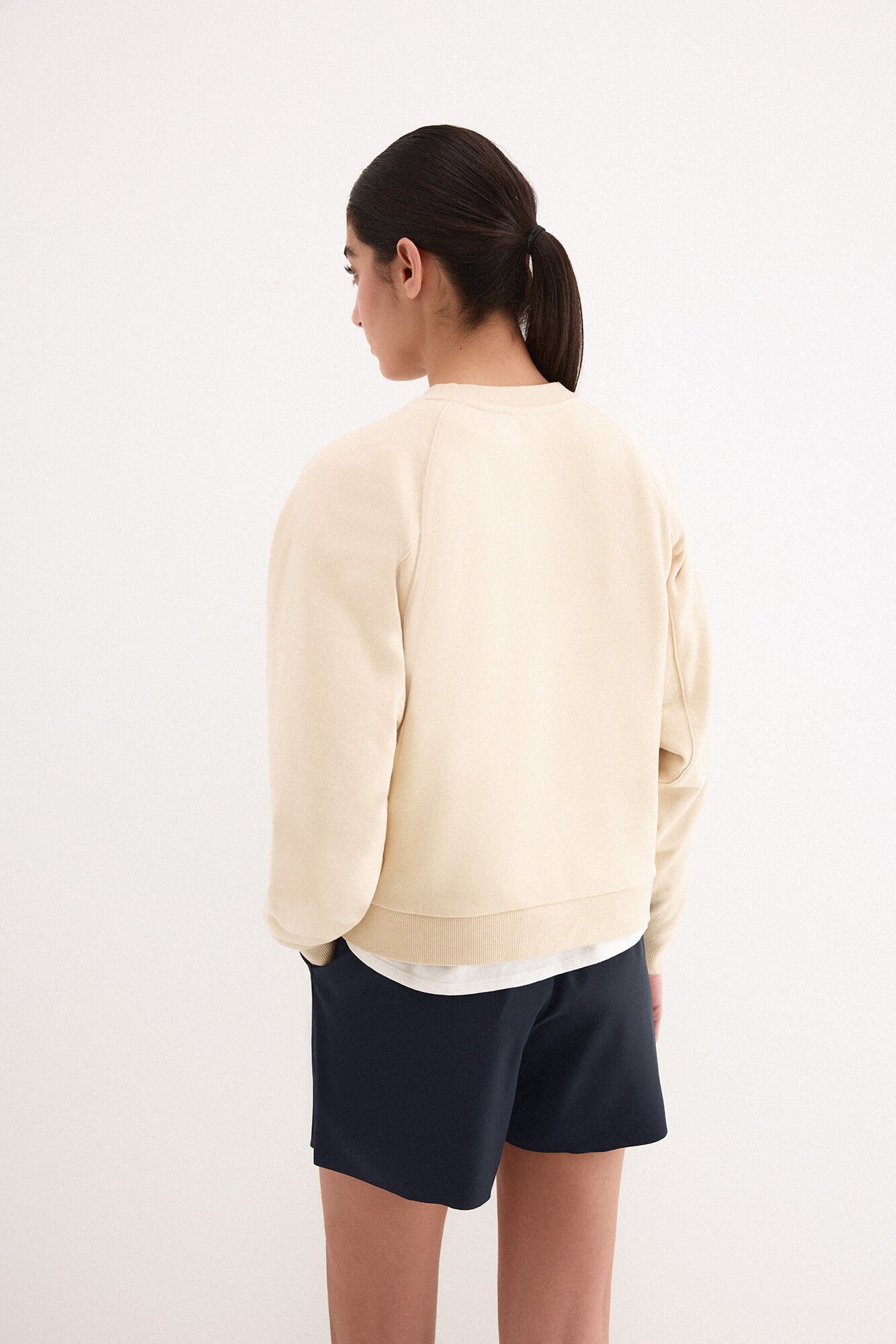 Pedro del Hierro Activewear logo sweatshirt Ecru