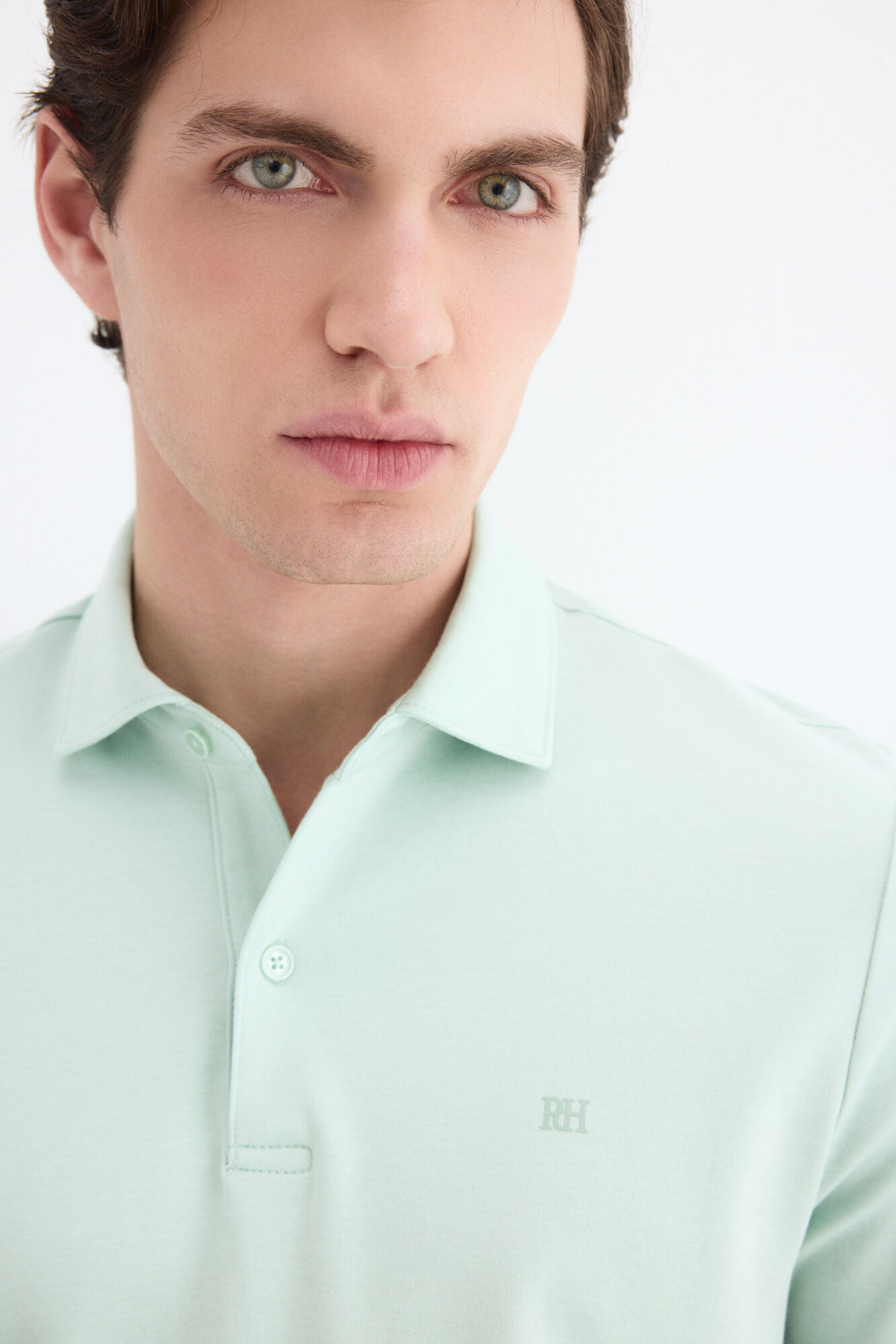 Pedro del Hierro Mercerized polo shirt Green