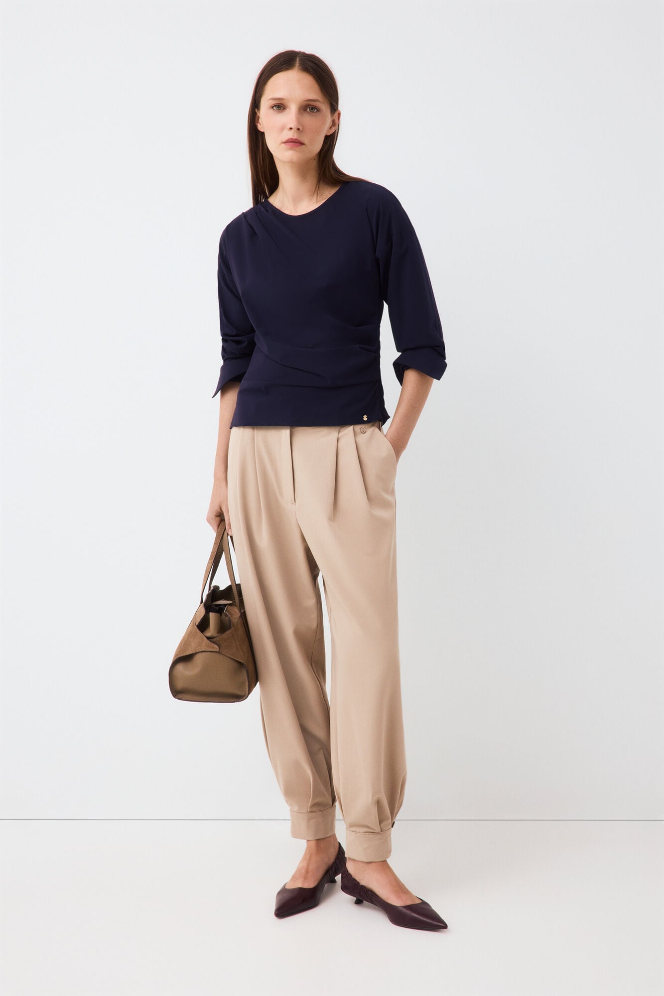 Pedro del Hierro Ruched top Blue
