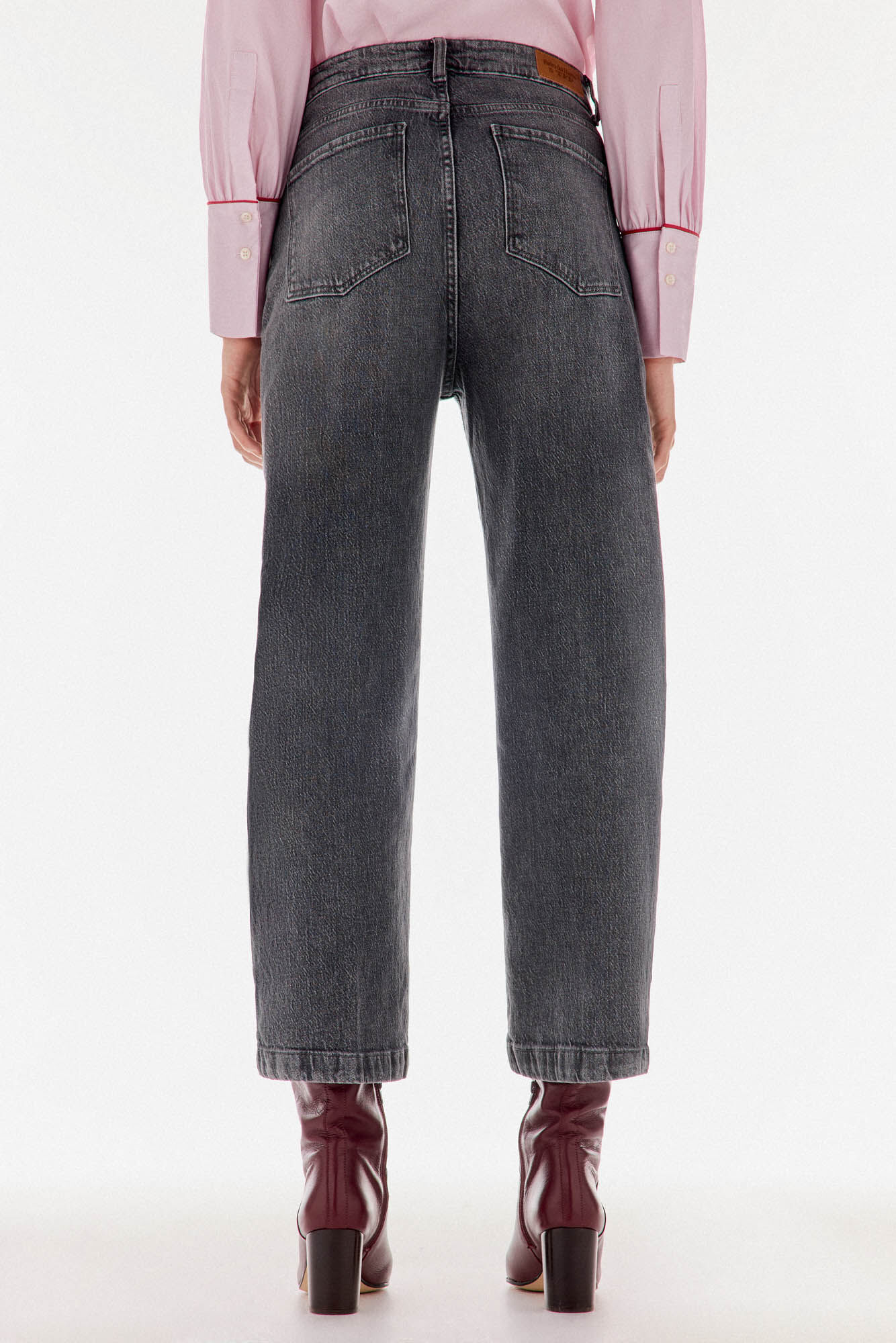 TFP by Tamara Falc&oacute; Wide-leg cropped jeans Grey