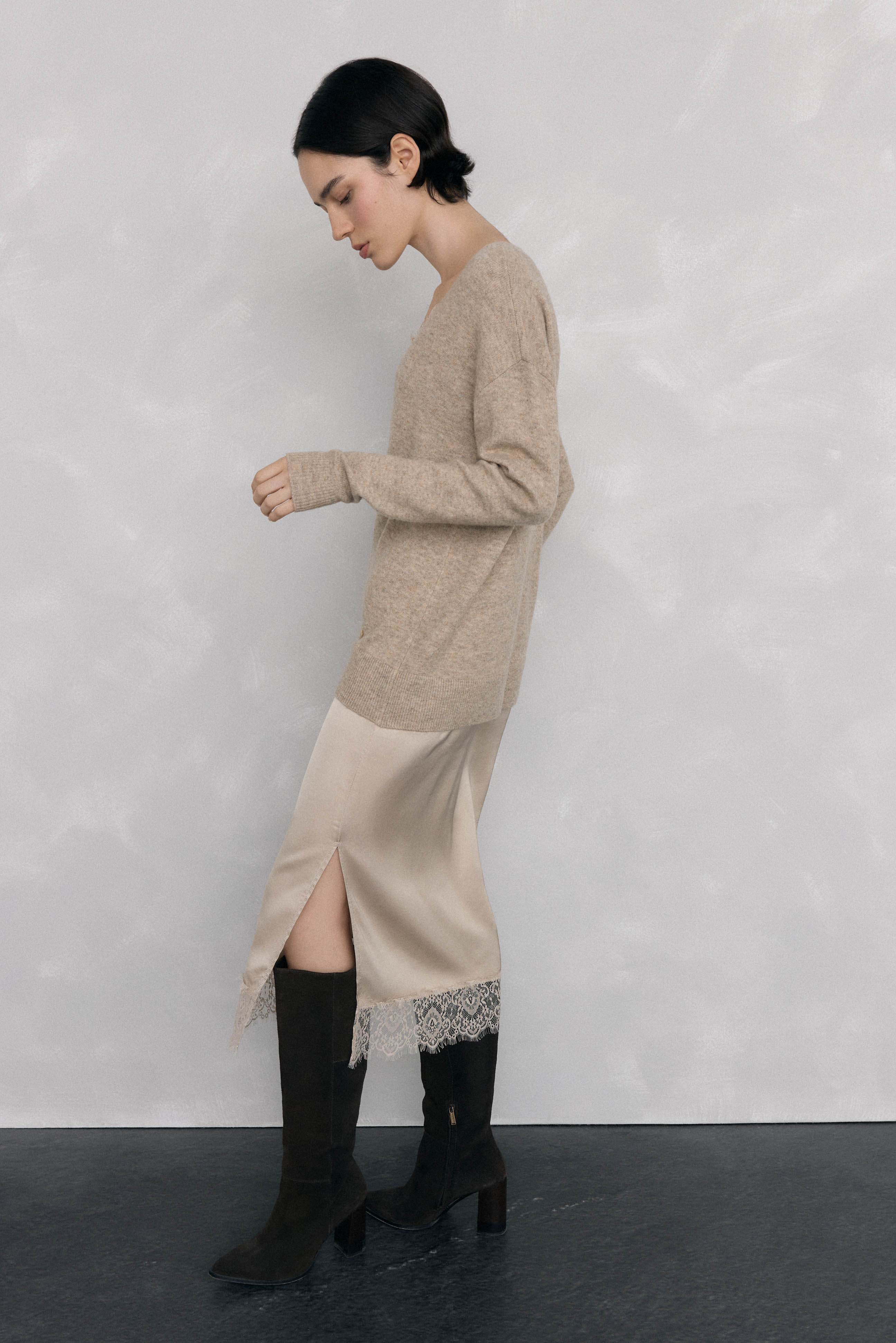 Pedro del Hierro Lingerie jersey-knit dress Beige