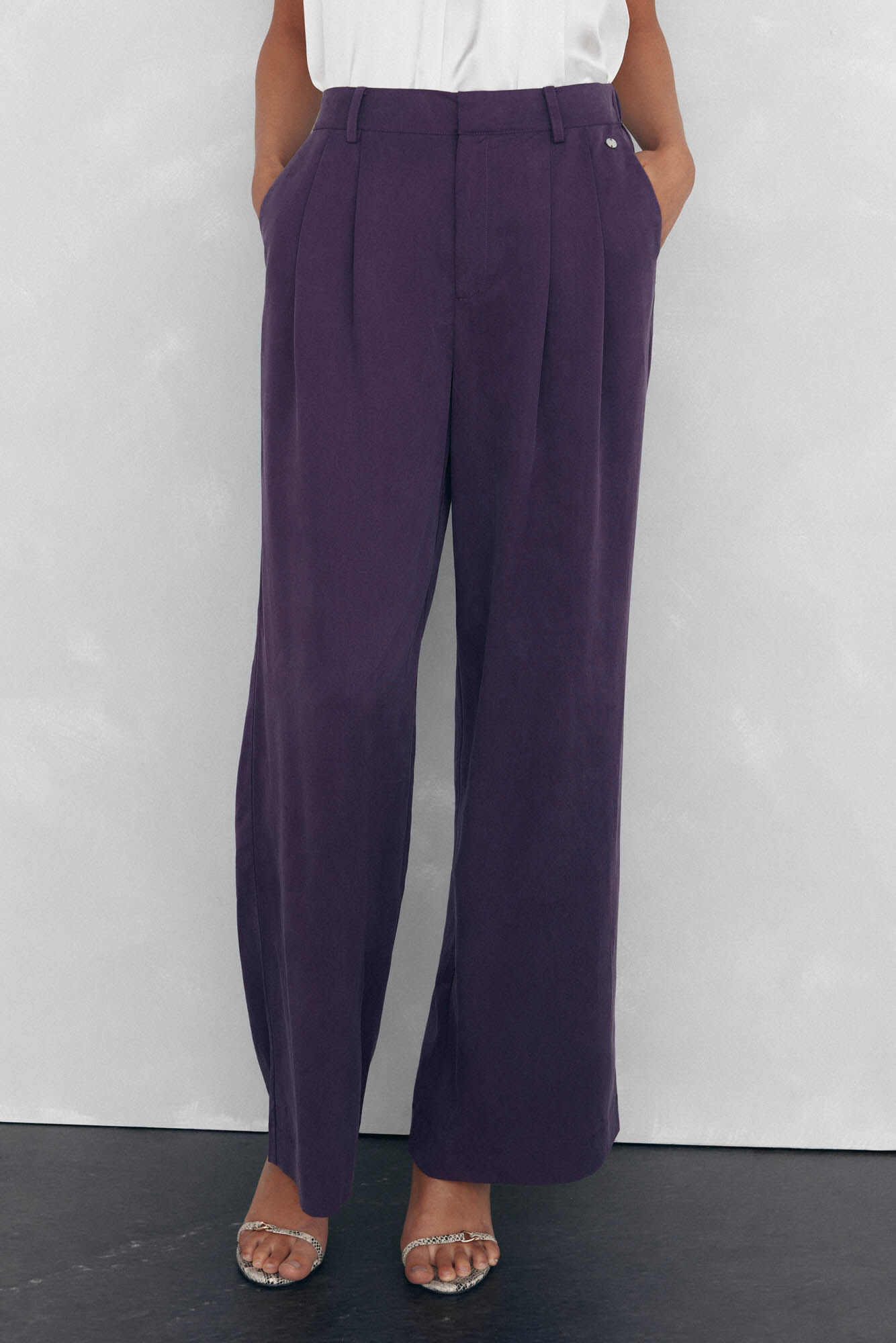 Pedro del Hierro Straight suit trousers Purple