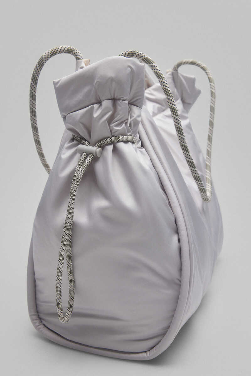 Pedro del Hierro Quilted nylon active bag with logo   Ecru
