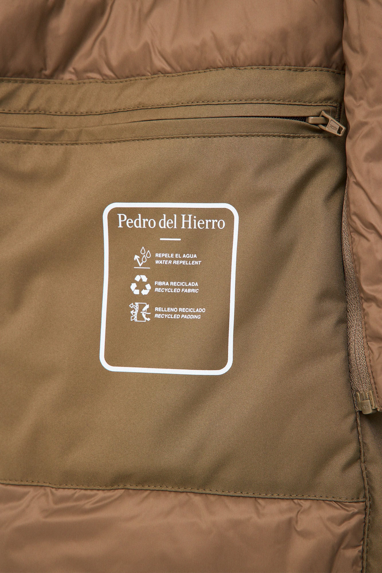 Pedro del Hierro Long technical parka Green