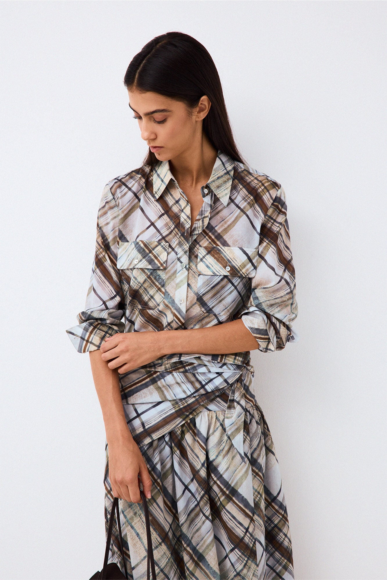 Pedro del Hierro Printed plaid shirt