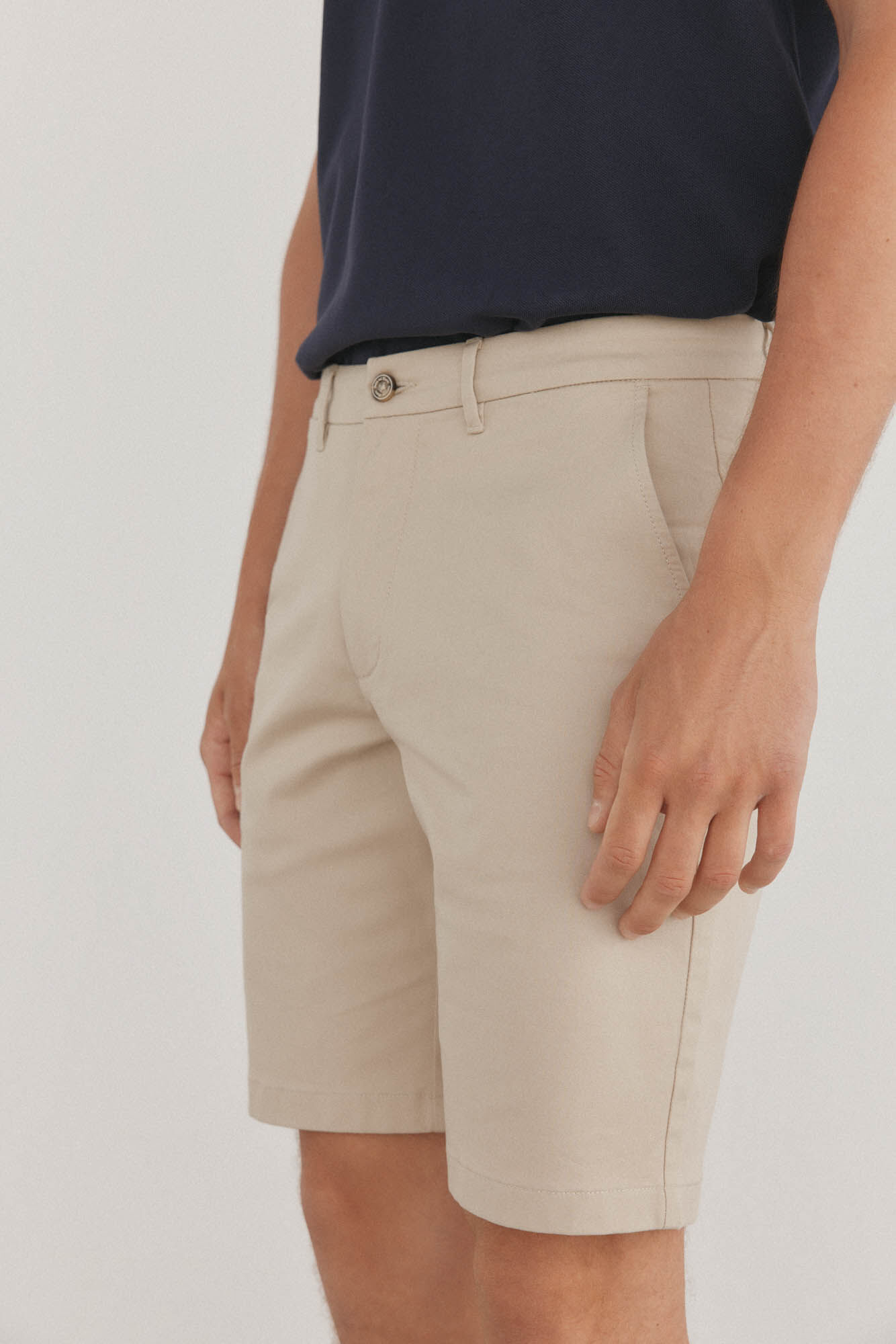 Pedro del Hierro Cal&ccedil;as bermuda chino premium flex  Beige