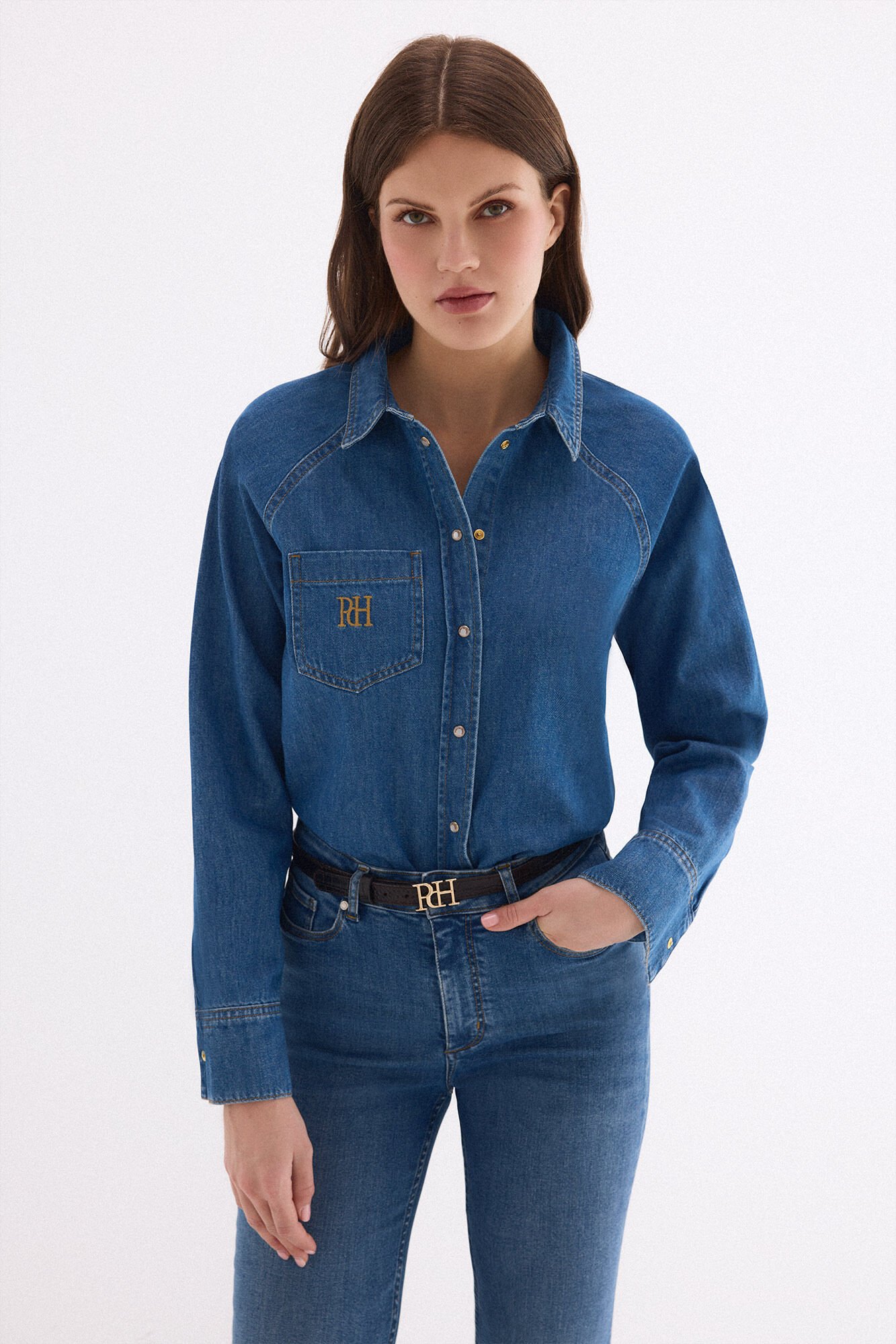 Pedro del Hierro Denim short shirt