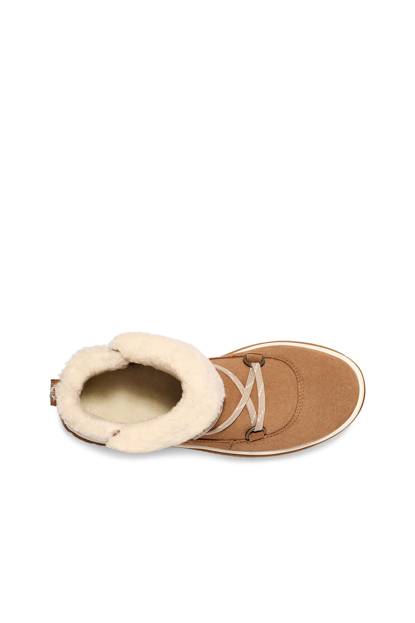 Ugg Bota com cord&otilde;es para senhora Marrom