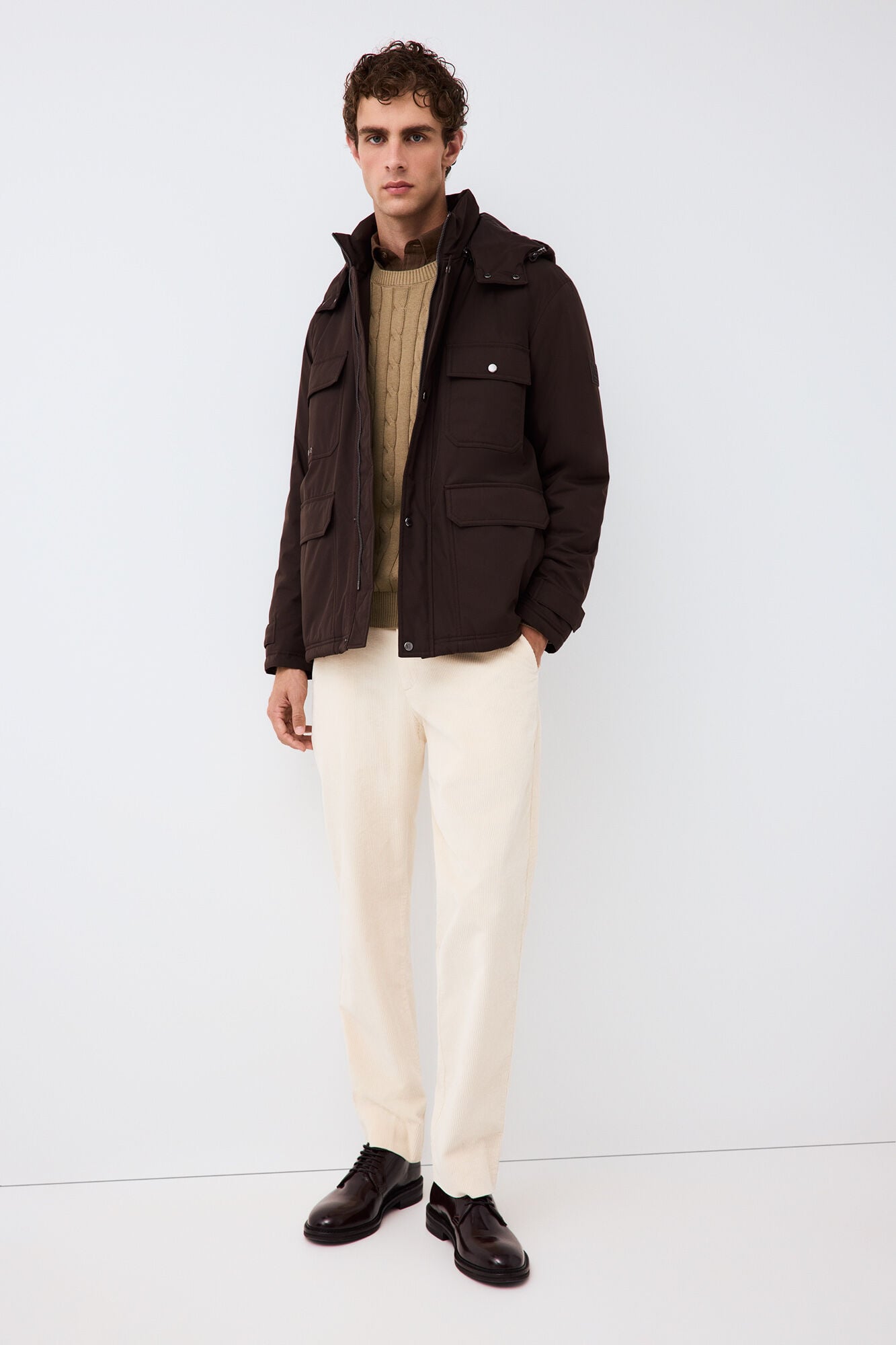 Pedro del Hierro Four-pocket field jacket Brown