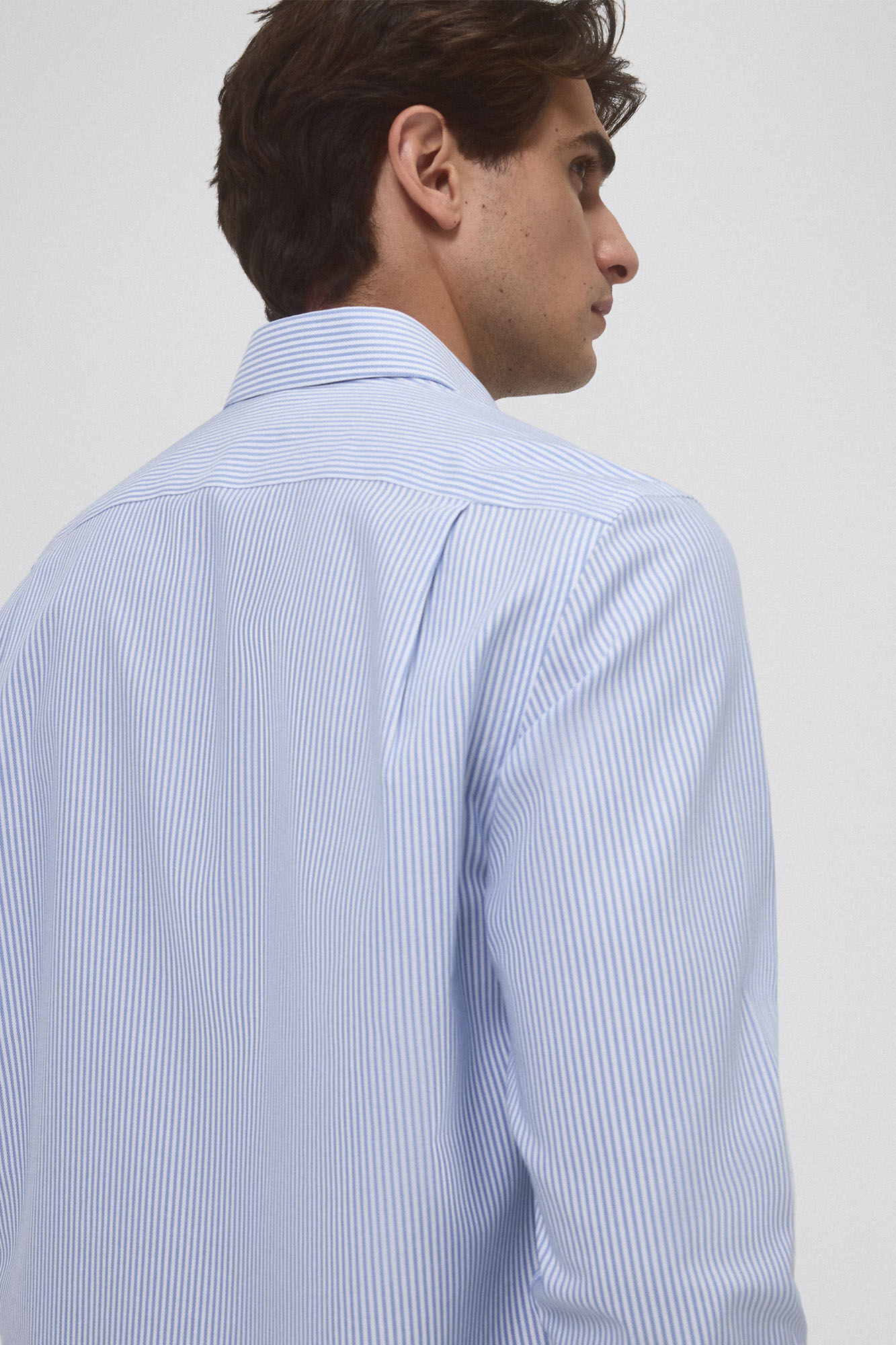 Pedro del Hierro Striped dress shirt, non-iron + anti-stain Blue
