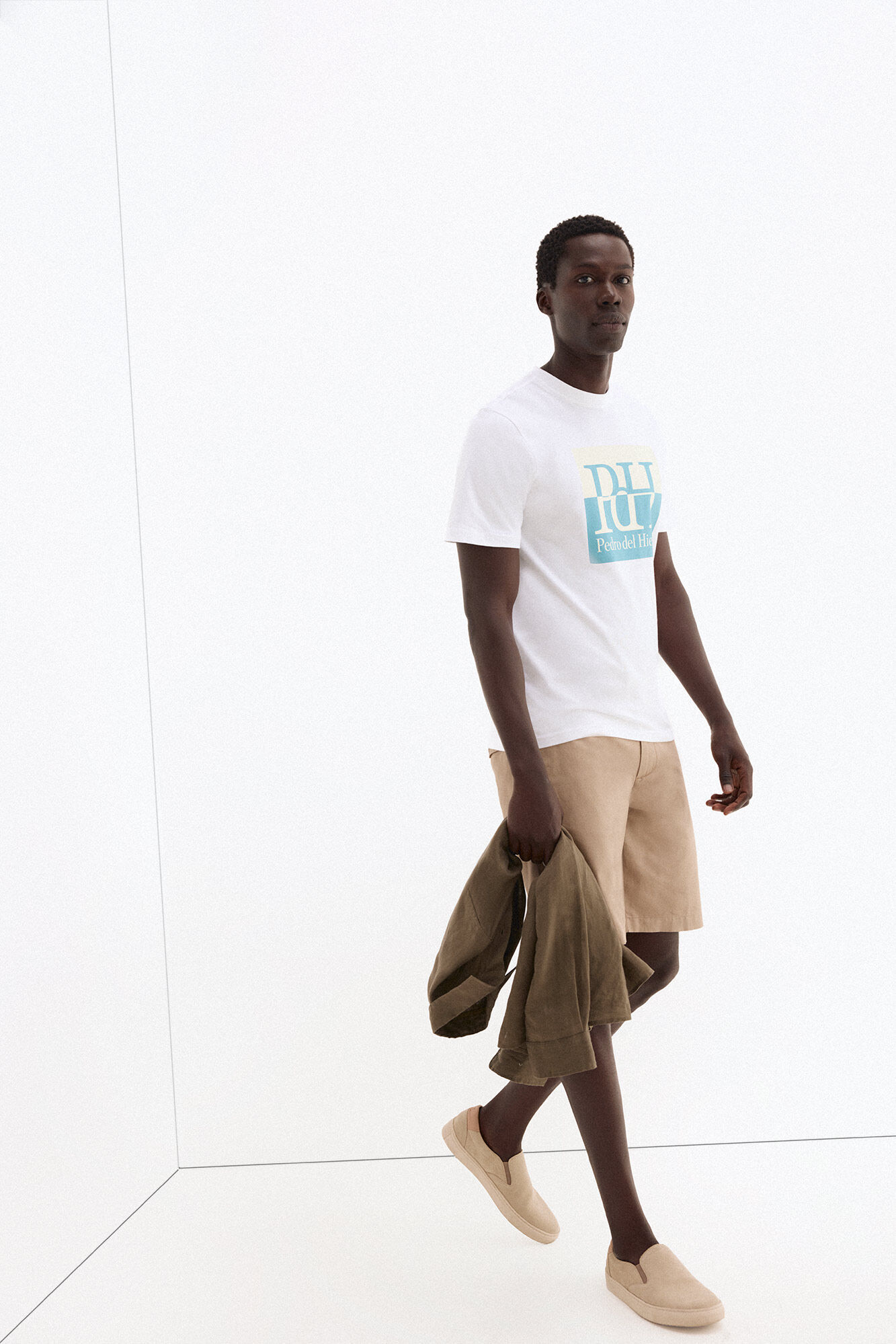 Pedro del Hierro Camiseta logo grande Blanco