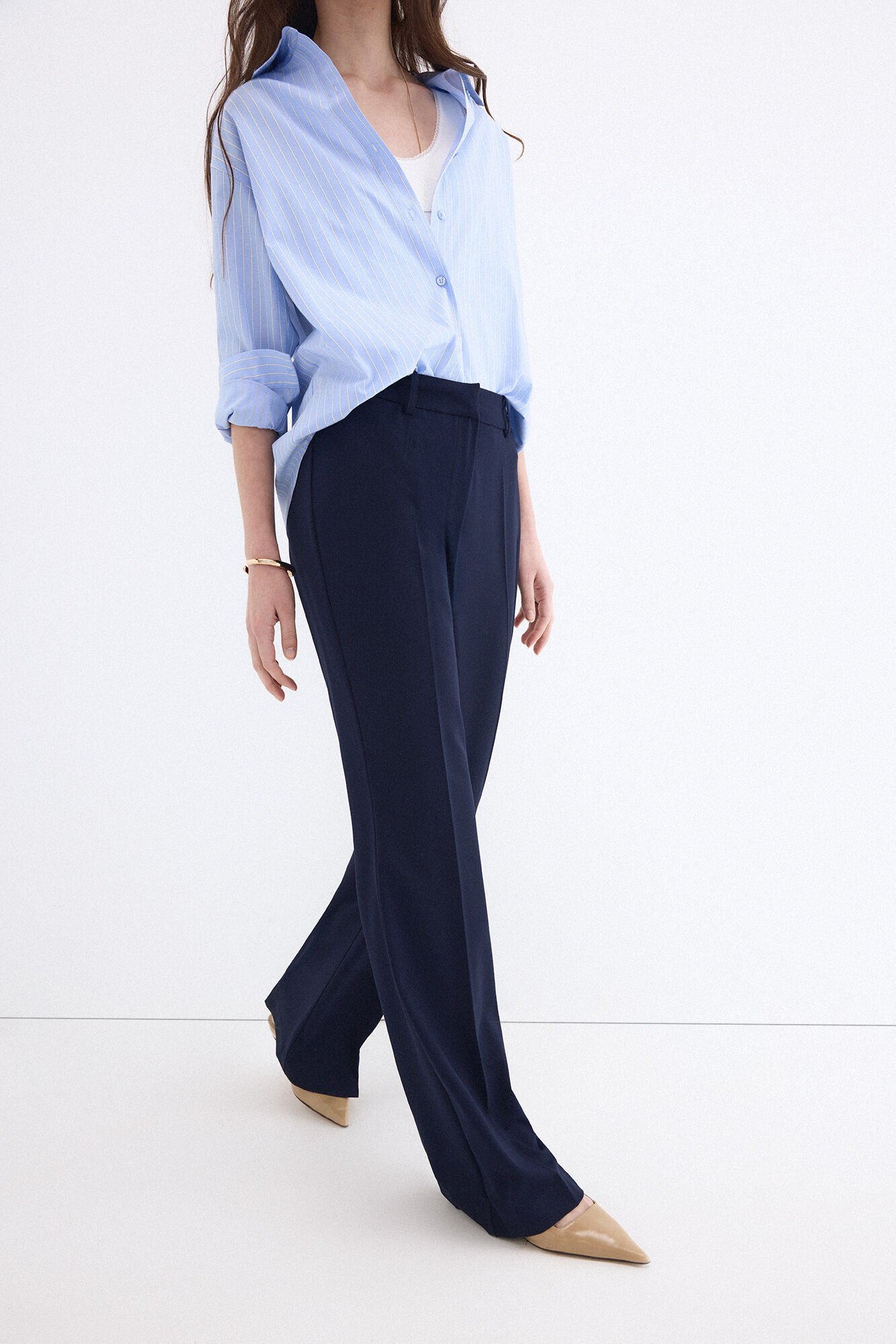 Pedro del Hierro Flare suit trousers Blue