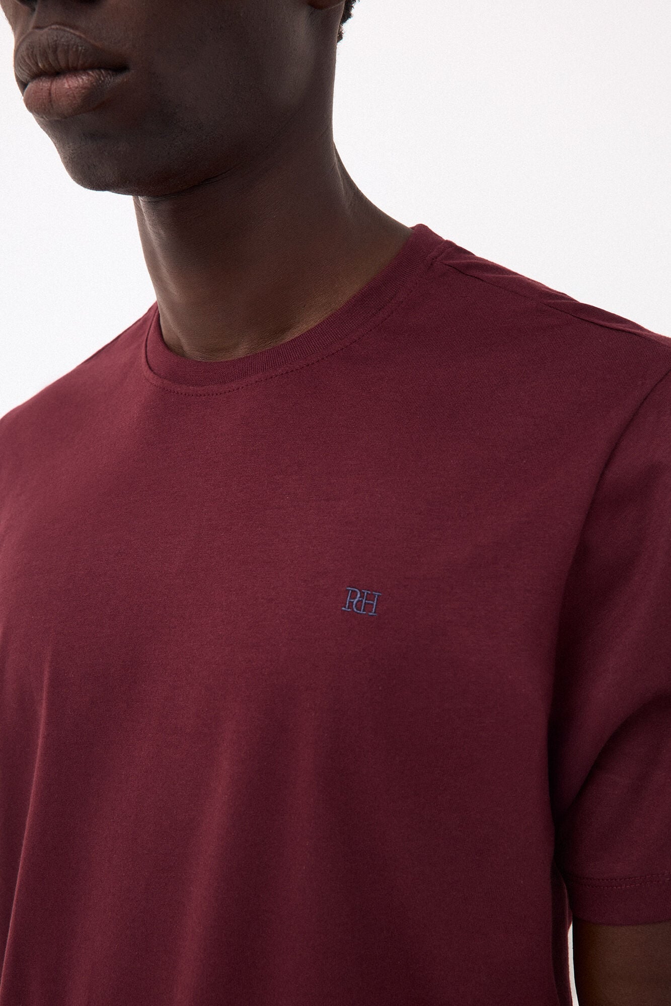 Pedro del Hierro Basic T-shirt Burgundy
