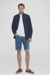 Pedro del Hierro Super lightweight denim Bermuda shorts Blue