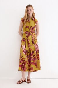 Pedro del Hierro Vestido camisero sin mangas estampado