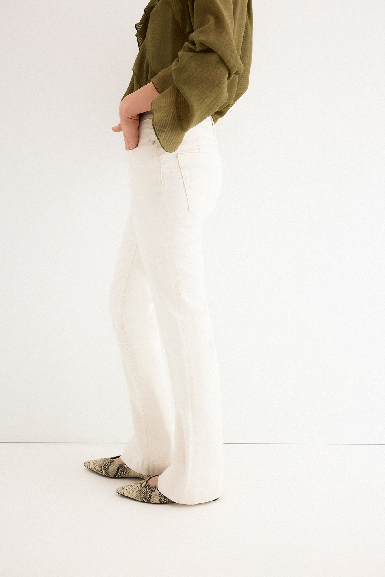 Pedro del Hierro Push up flare jeans Ecru