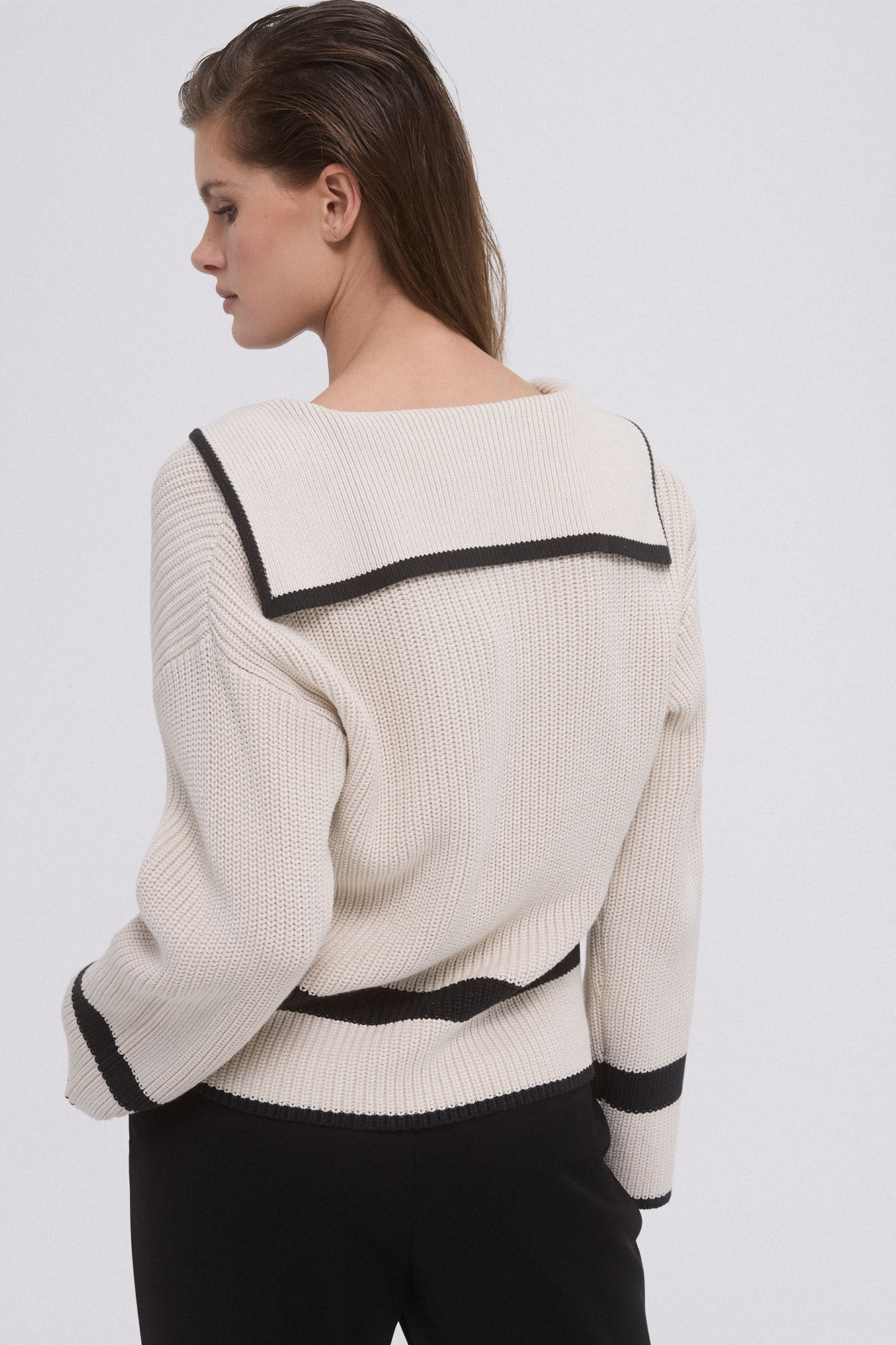 Pedro del Hierro Jersey cuello marinero Beige