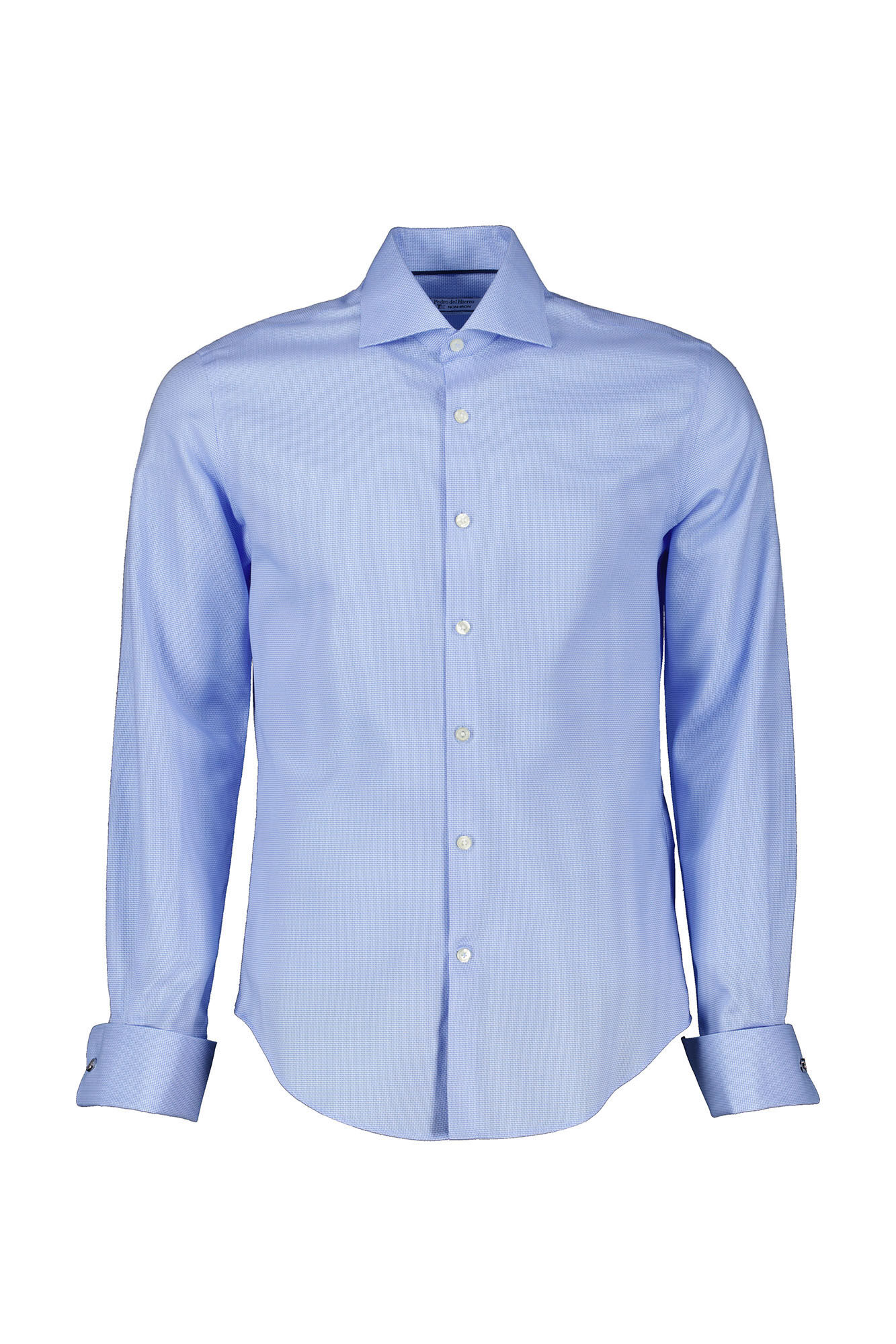 Pedro del Hierro Camisa Non Iron vestir tailored fit lisa Azul