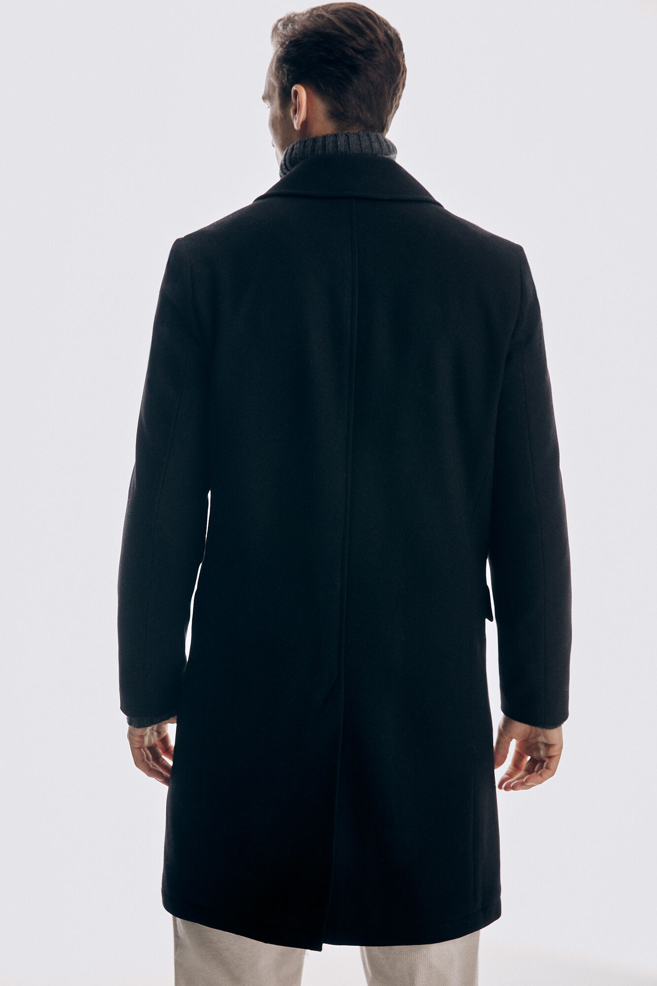 Pedro del Hierro Double-breasted coat Black